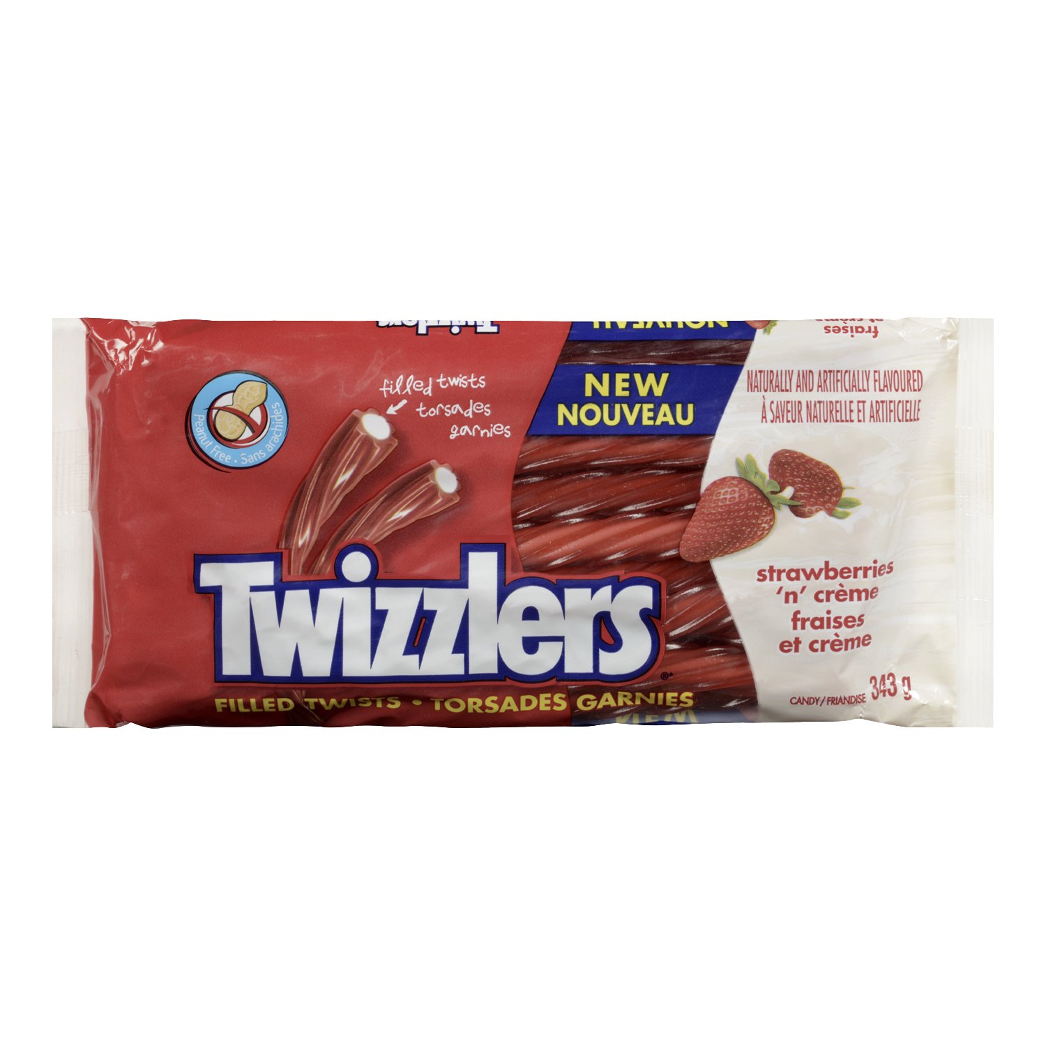 TWIZZLERS Licorice Candy, Strawberries & Creme, 343g/12oz (Imported