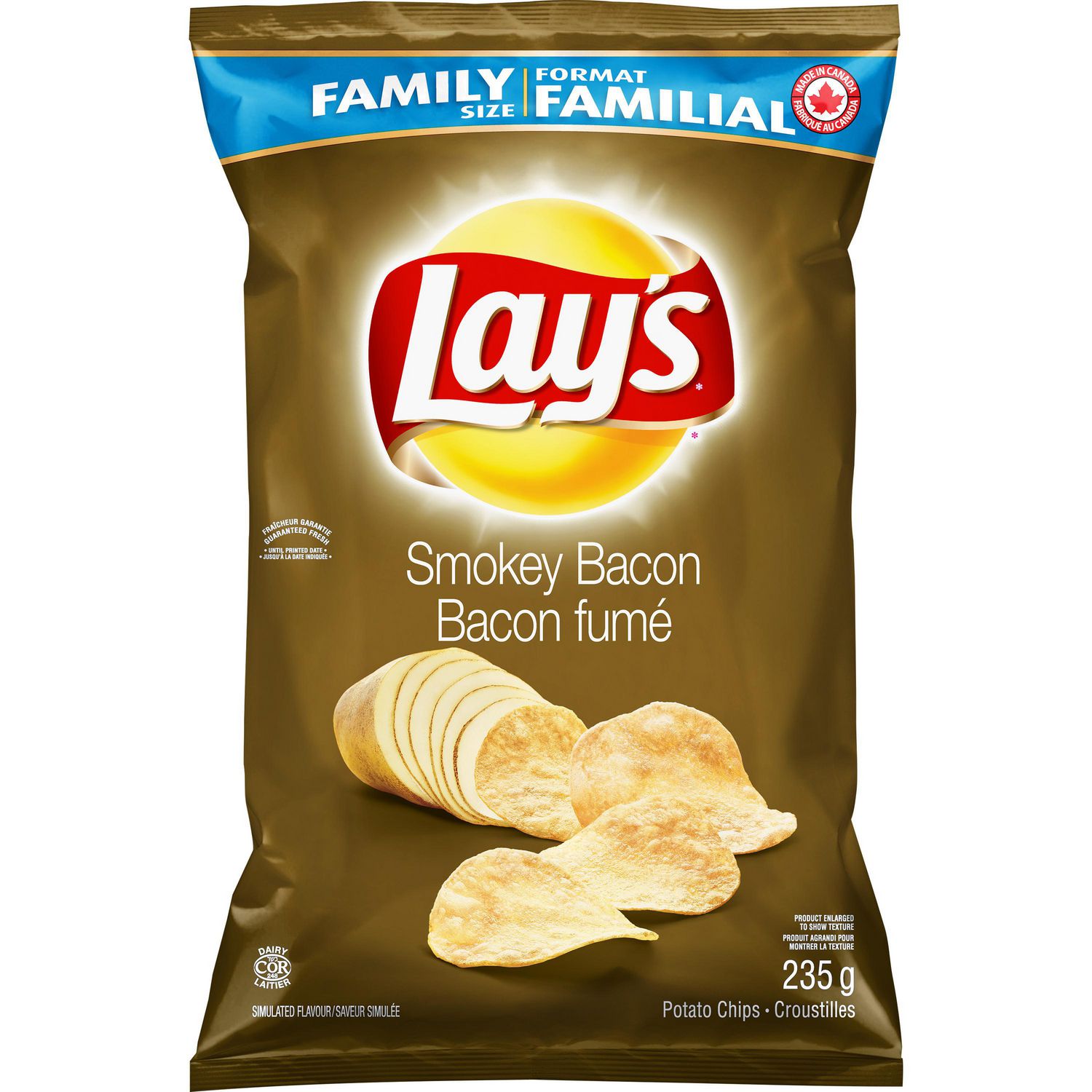 Lay's Smokey Bacon Potato Chips 235g/ 8.3oz, {Imported from Canada} eBay