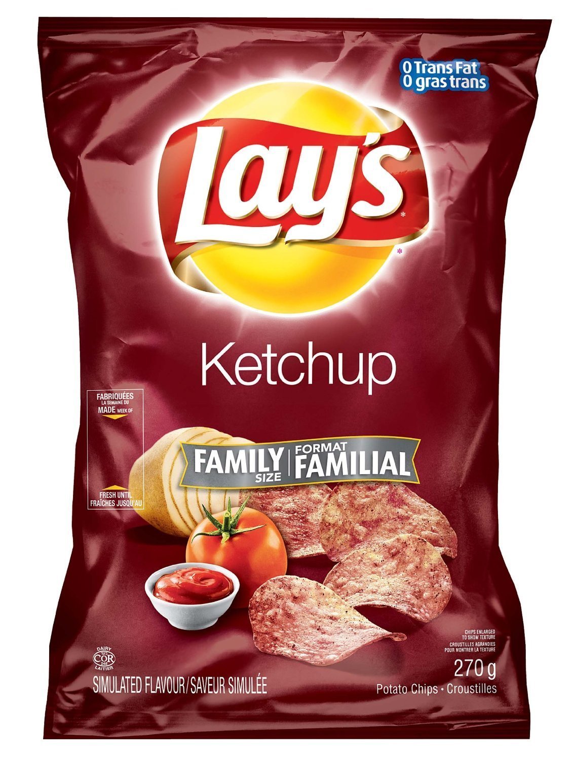 Lays Ketchup Flavour Chips (5 Large Bags) {Imported from Canada