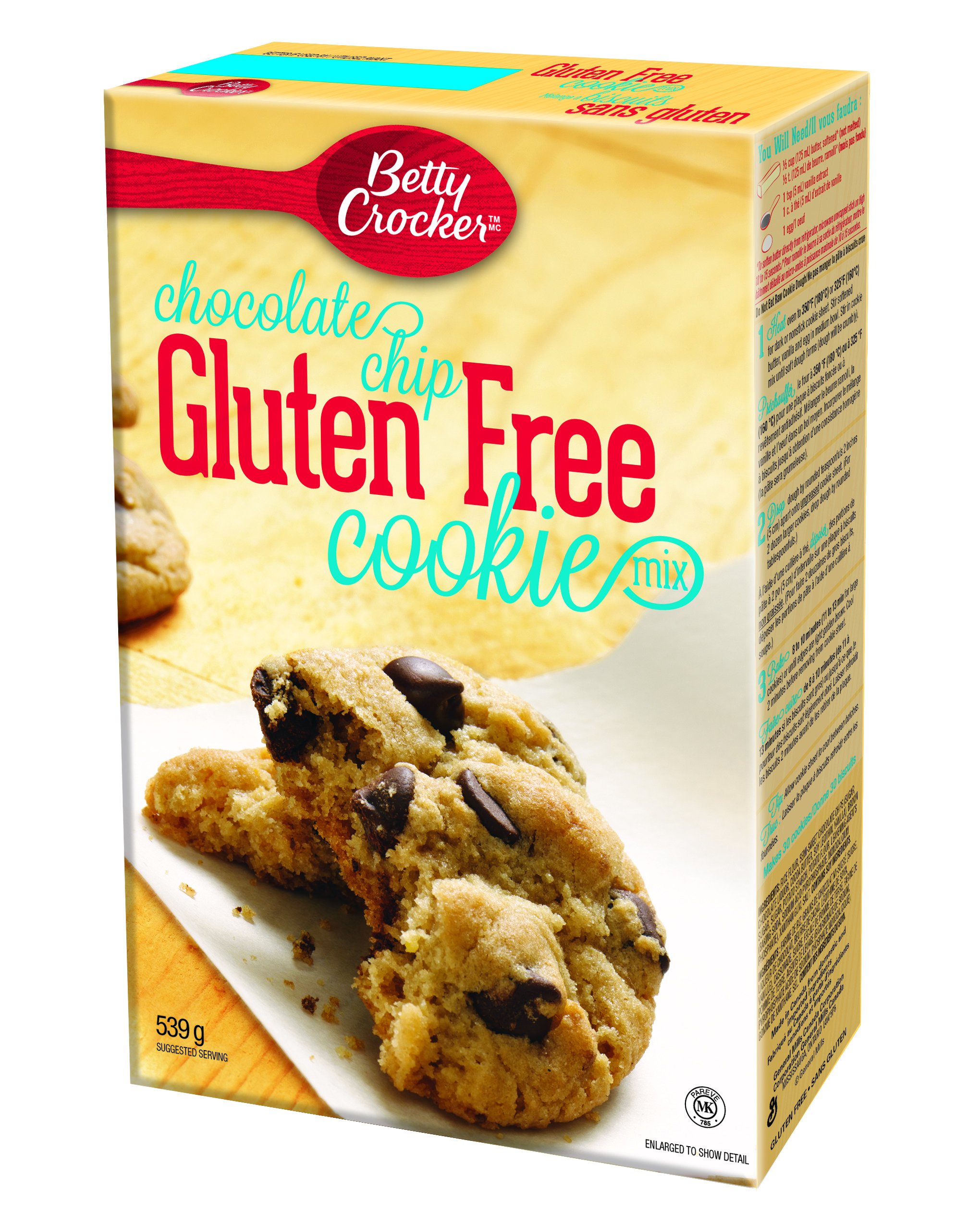 Betty Crocker Gluten Free Cookie Mix Chocolate Chip 539g {Imported from ...