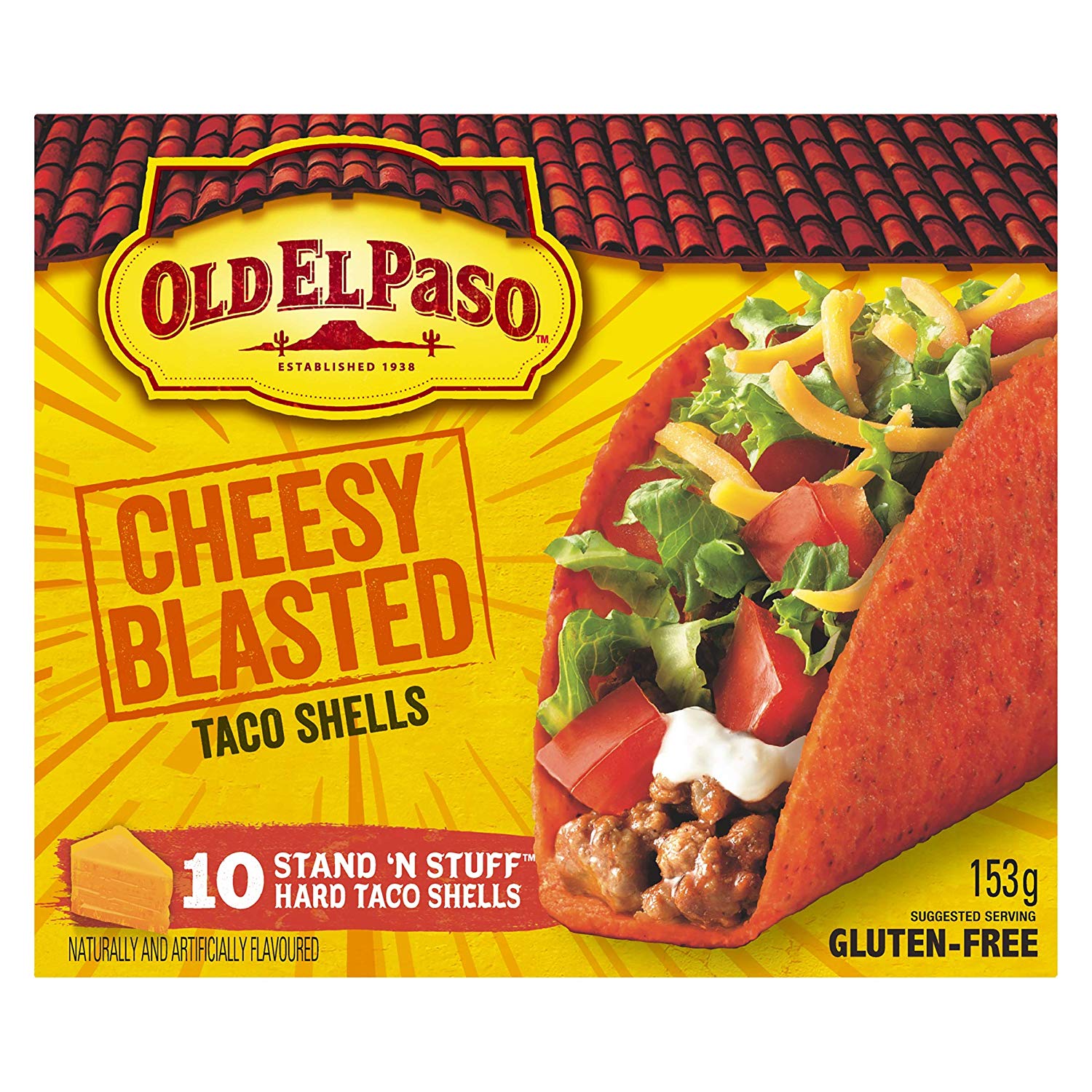 Old El Paso Gluten Free Cheesy Taco Shells 153g/5.4oz {Imported from
