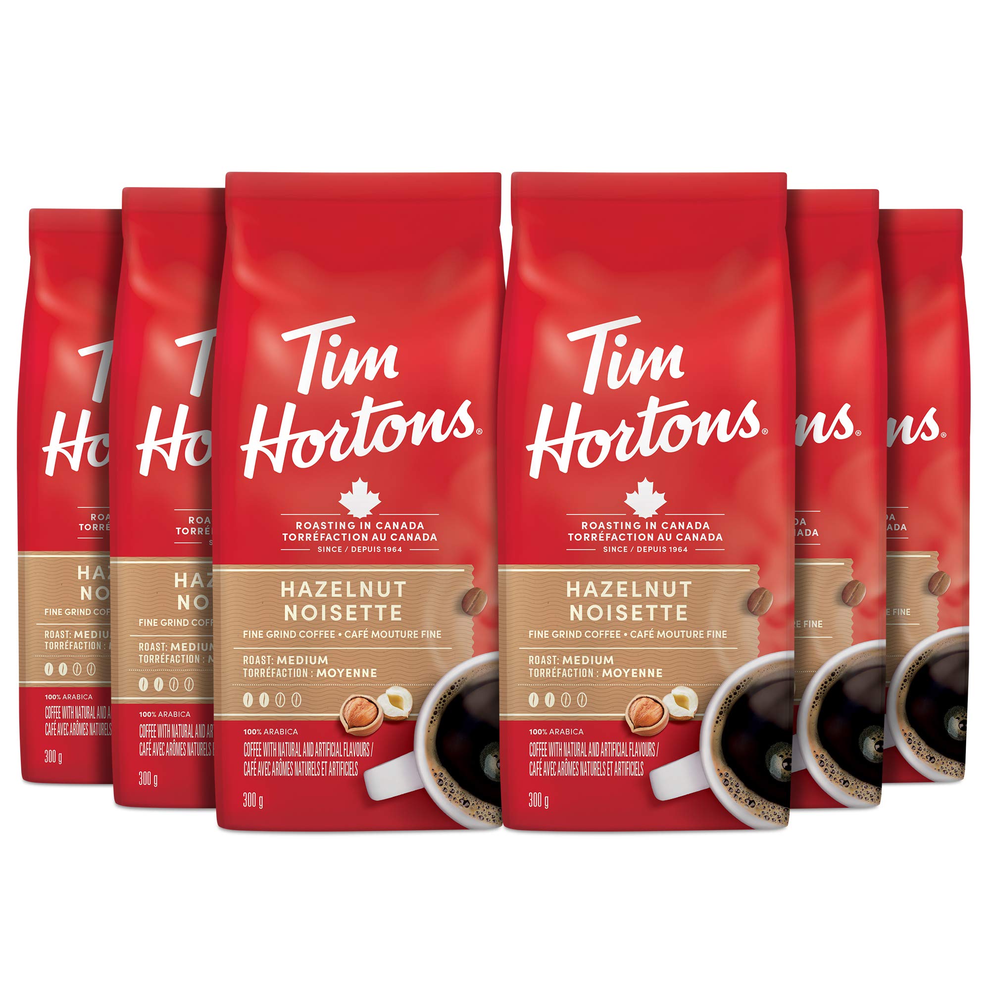 Tim Hortons Hazelnut Coffee 300g/10.6 oz., (6pk) {Imported from