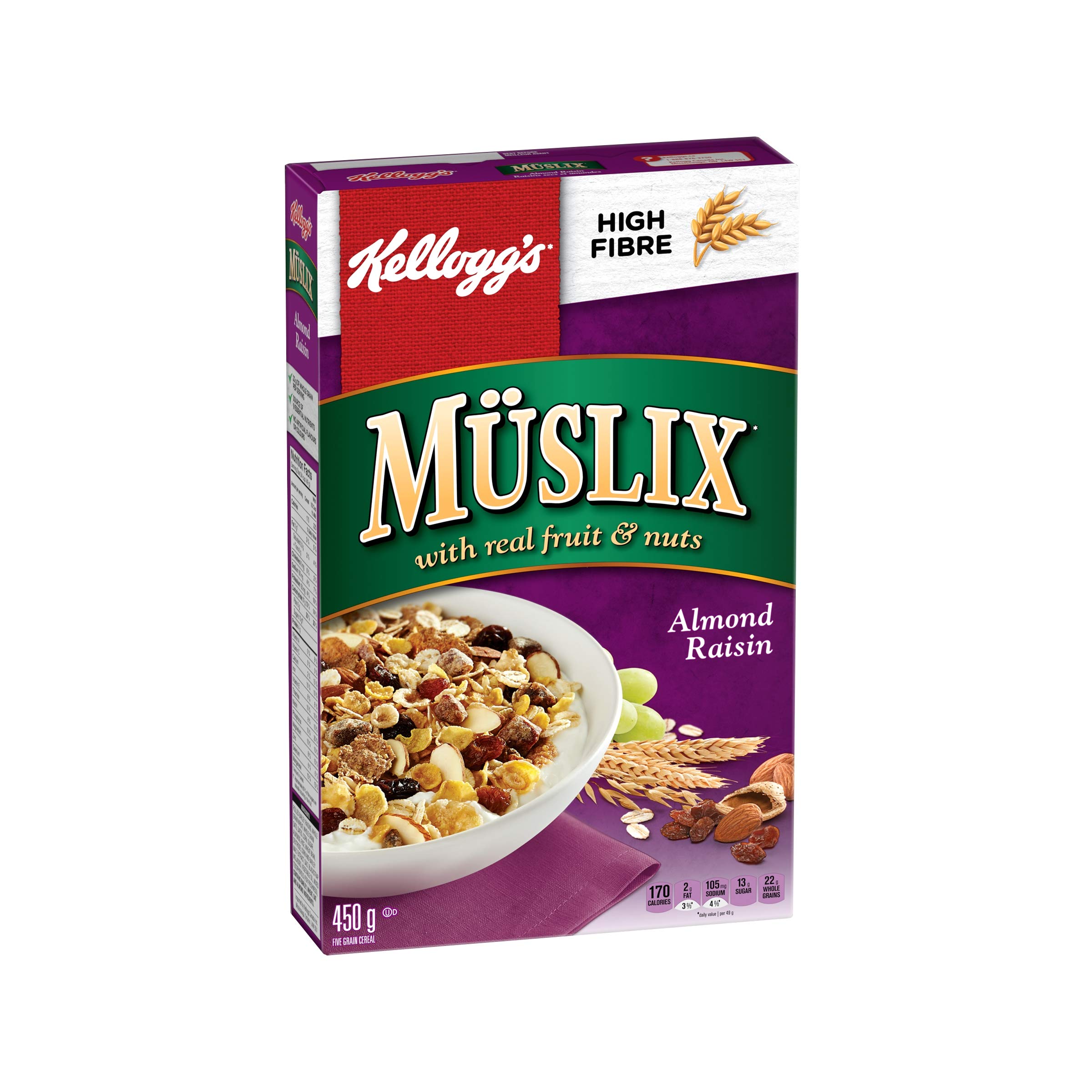 Kellogg's Muslix Almond Raisin Cereal 450g/15.9oz (Imported from Canada