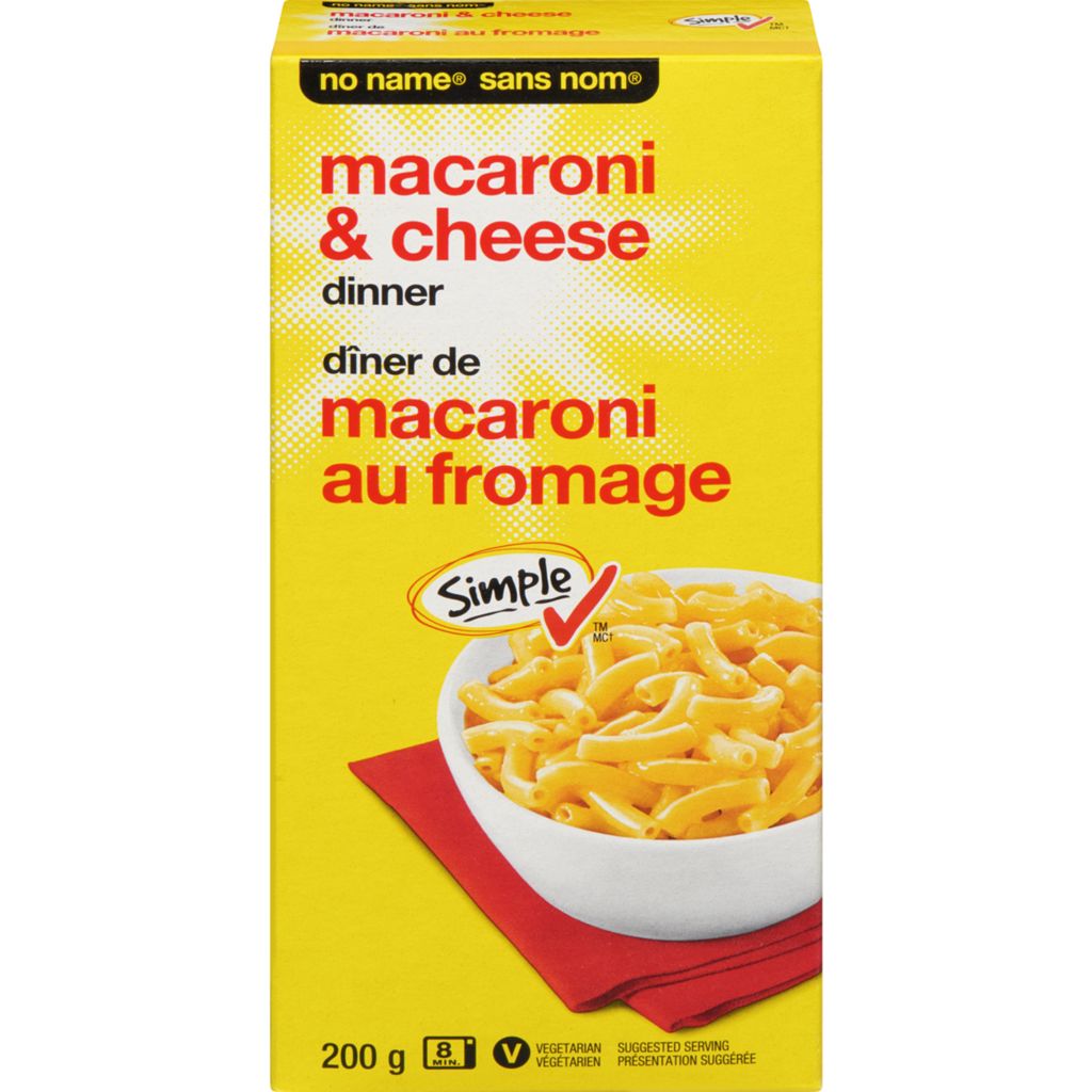 No Name Macaroni Cheese Dinner 0g 7 1 Oz Box Imported From Canada Ebay