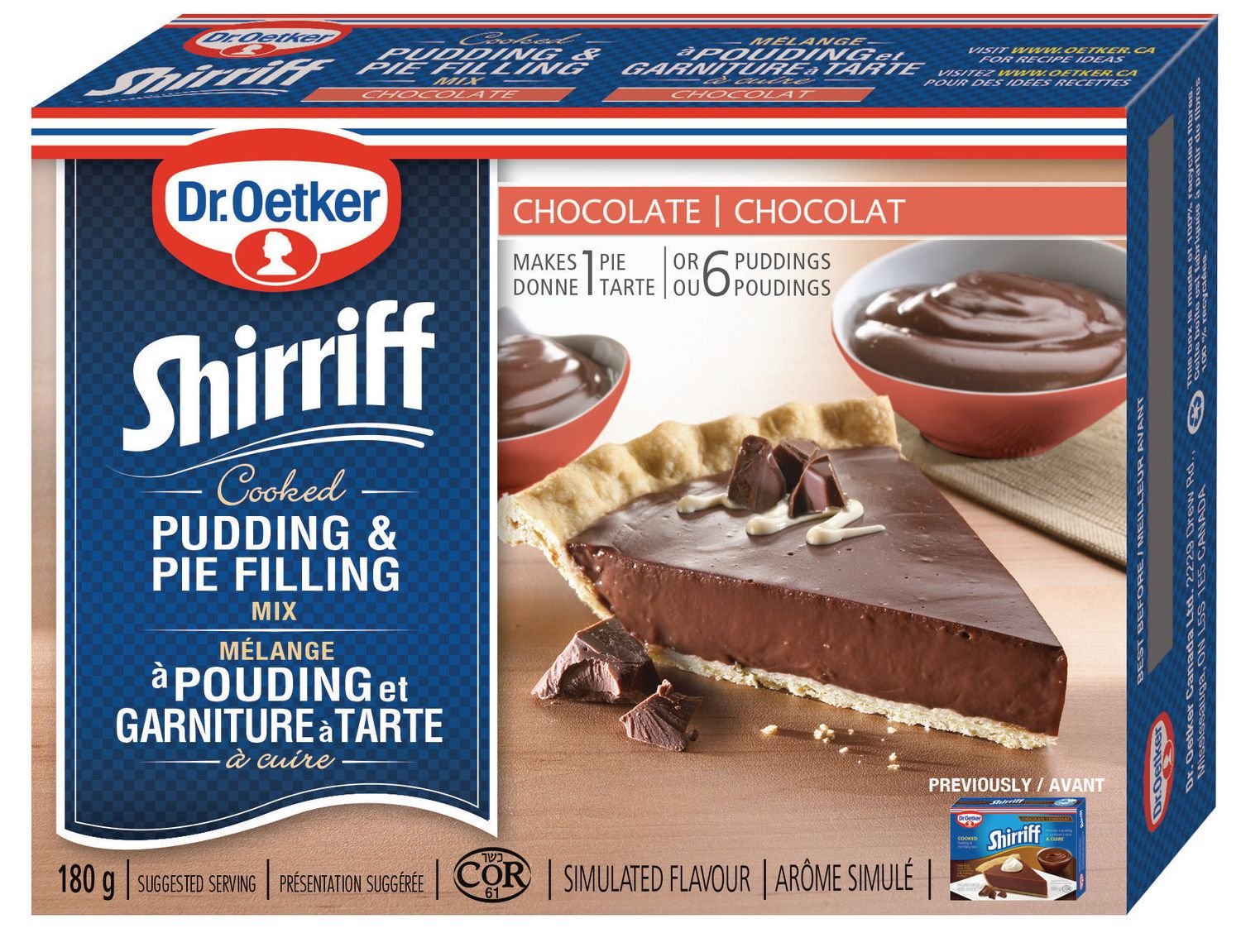 Dr. Oetker Shirriff Pudding/Pie Filling Mix Chocolate 180g{Imported