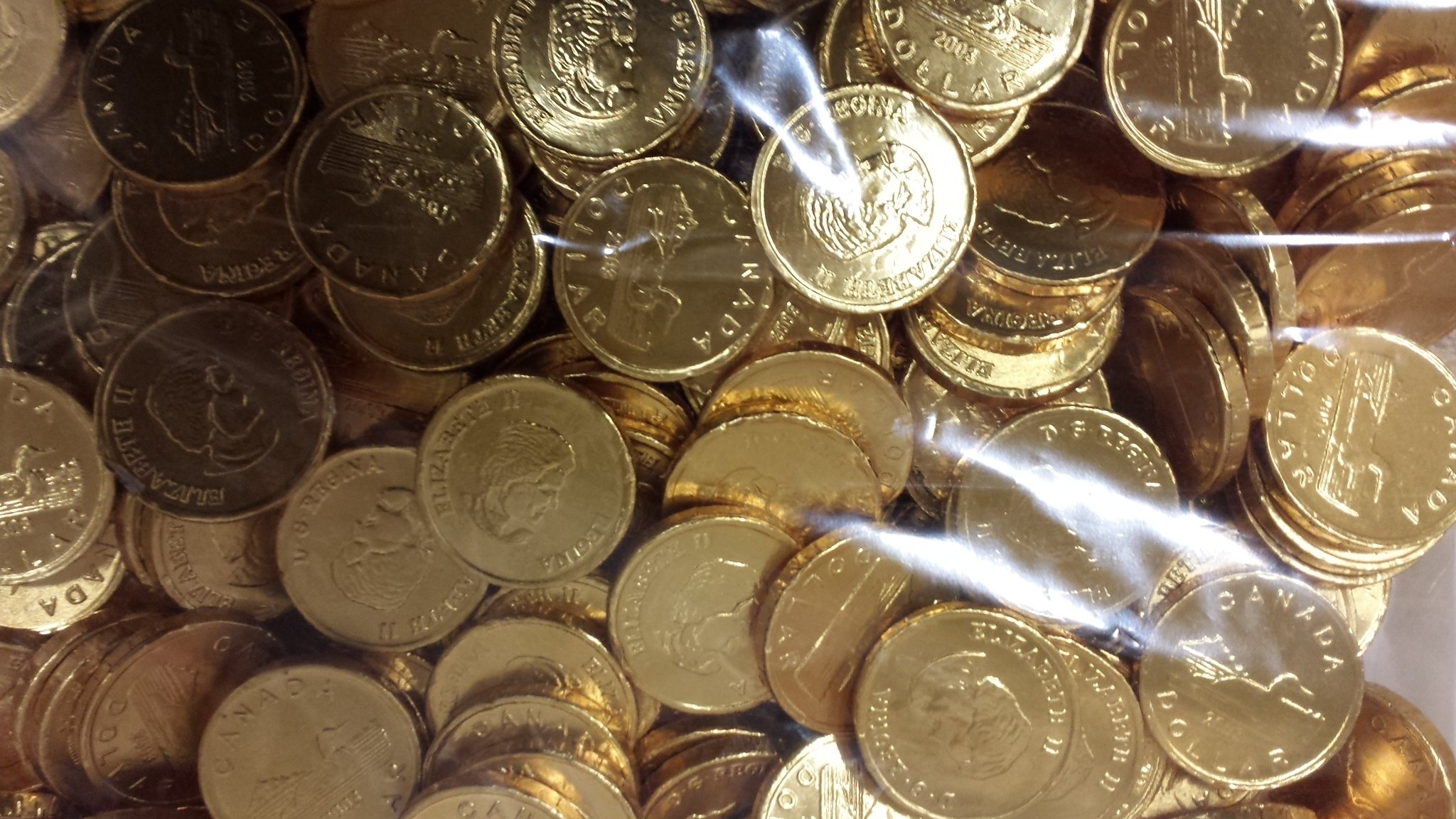 Canadian $1.00 Milk Chocolate Coins, 180ct, 1kg, 2.2lbs ...