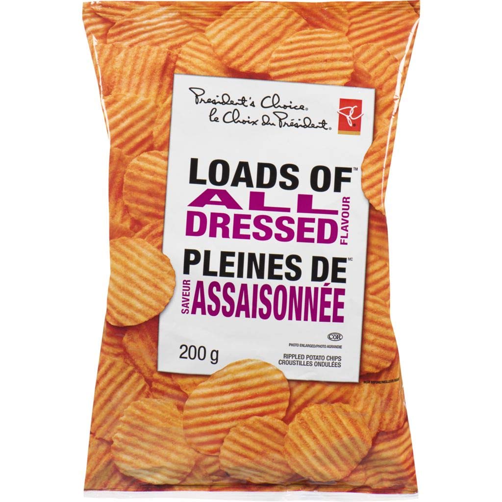President's Choice Potato Chips, All Dressed, 200g/7.1oz., 2 Pack, {Canadian} 60383134150 eBay