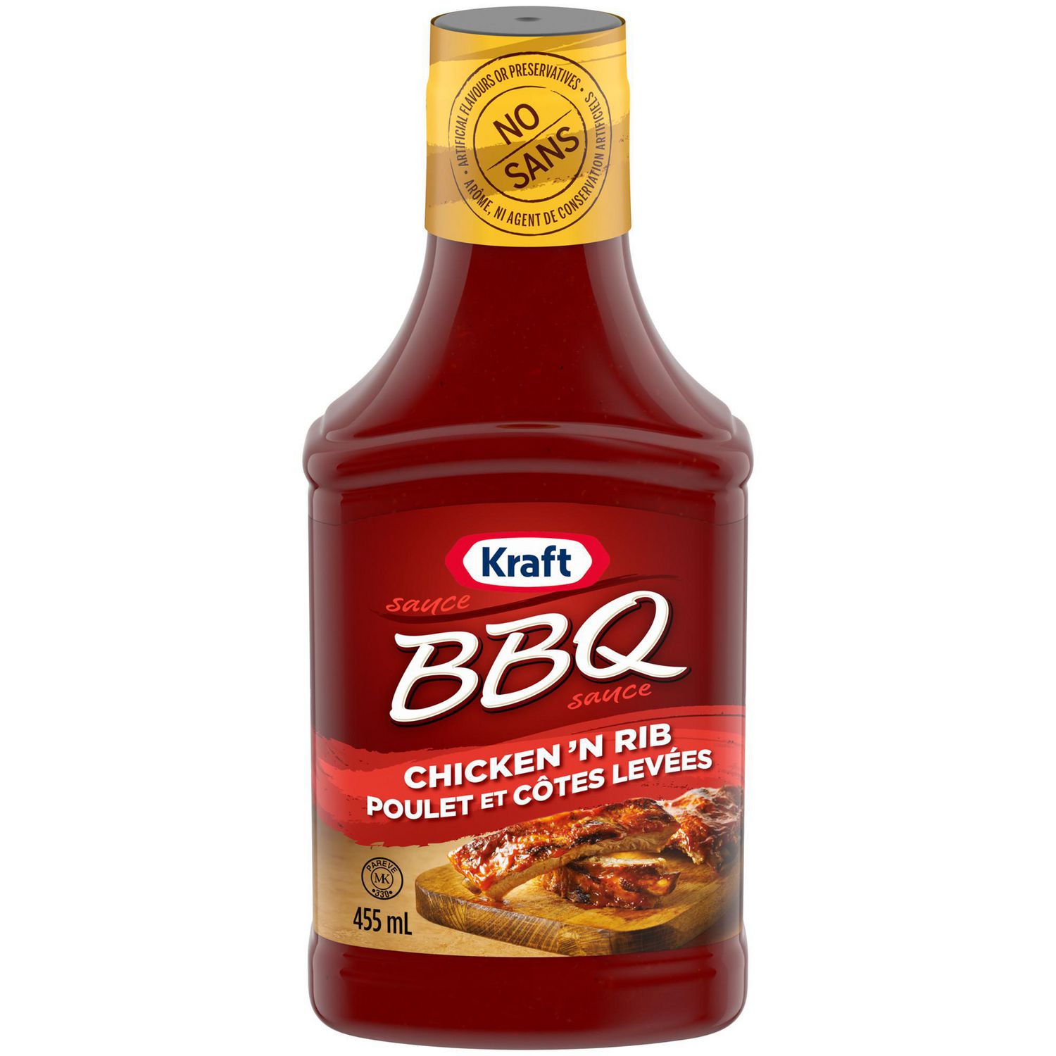 Kraft BBQ Sauce, Chicken & Rib Flavour, 455ml/15.4oz, (Imported from