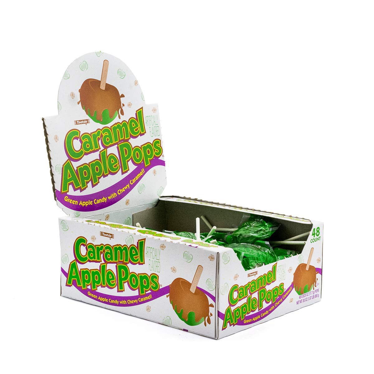 Tootsie, Caramel Apple Pops, 48Count, 3 Pack, {Imported from Canada