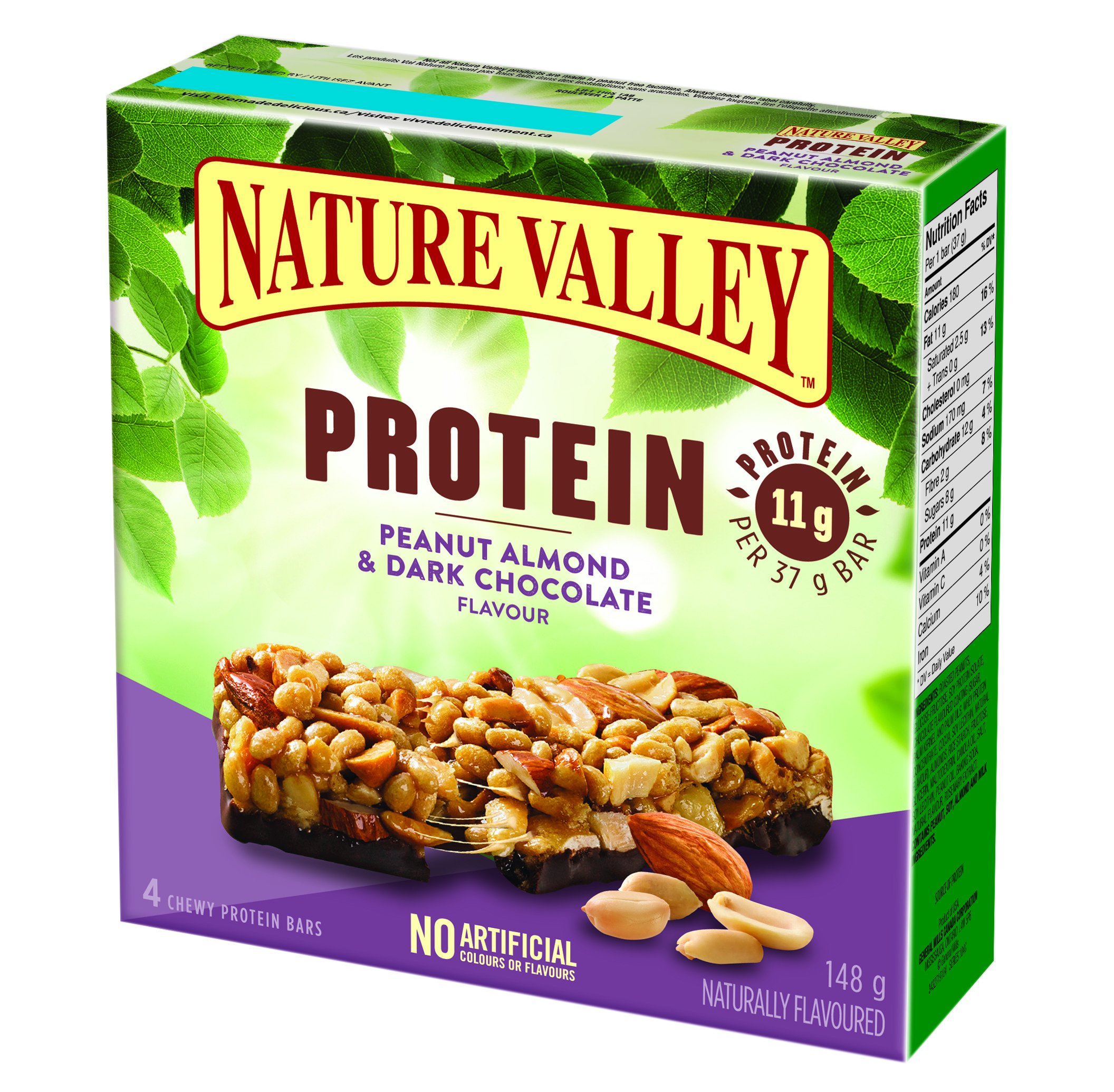 Nature Valley Protein Peanut Almond & Dark Chocolate, 4ct, 148g