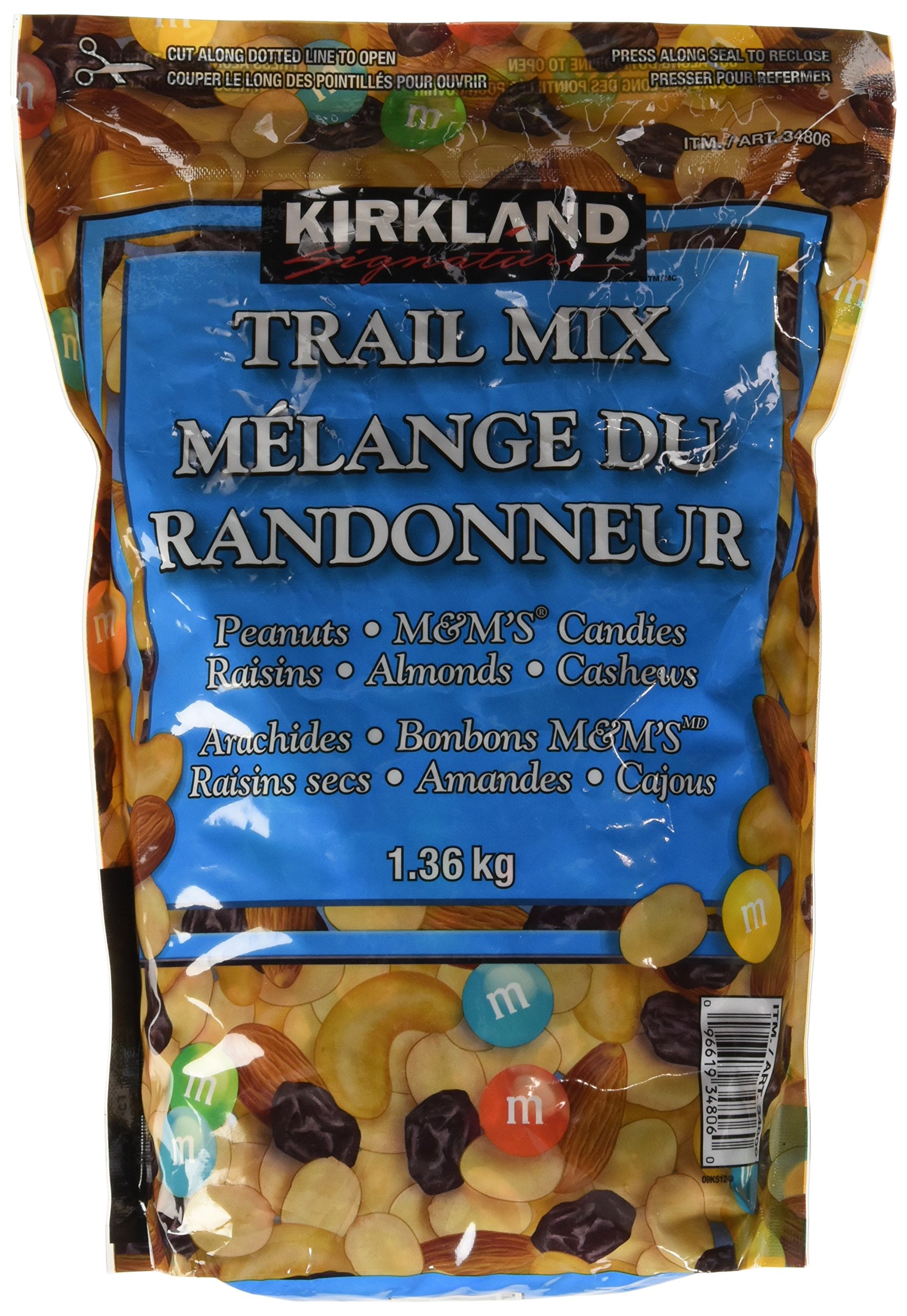 Kirkland Trail Mix, Peanuts, M & M Candies, 1.36kg/3 lbs. {Imported