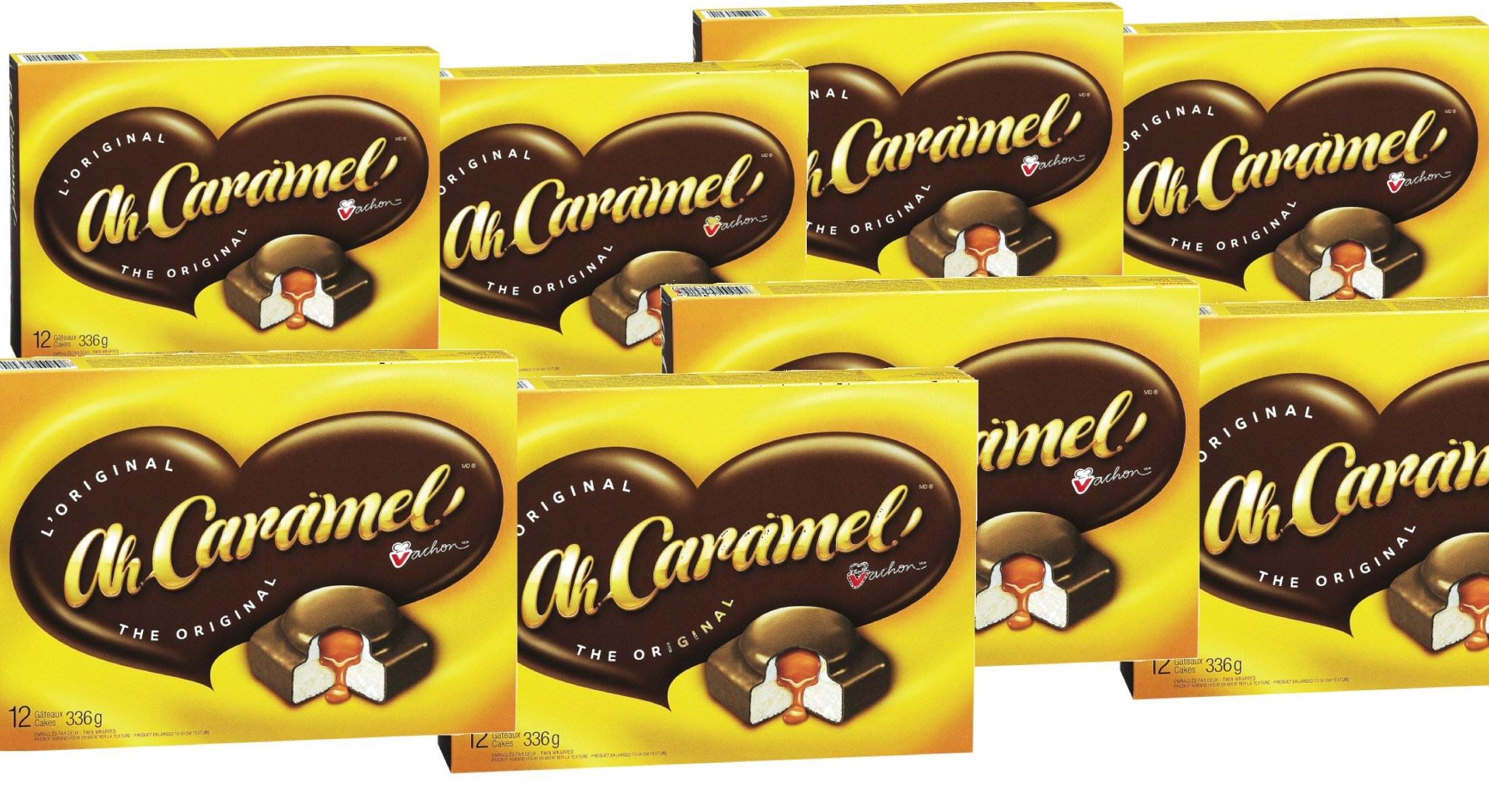 (8 Box) 12 Cakes Vachon Ah Caramel Cakes, 336g/11.6 oz. Each {Canadian
