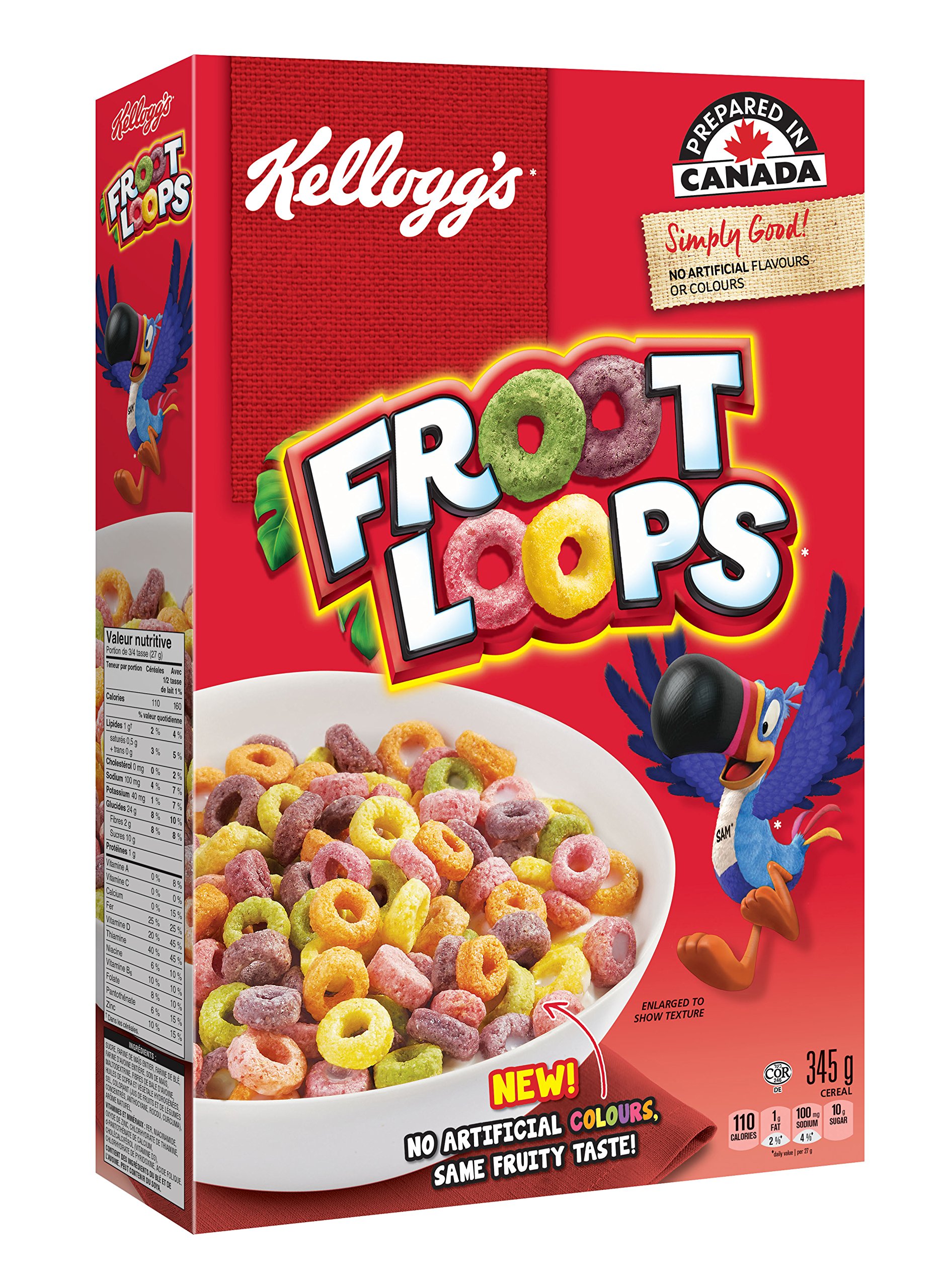 Kellogg's Froot Loops Cereal, 345g/12.2oz., {Imported from Canada} eBay