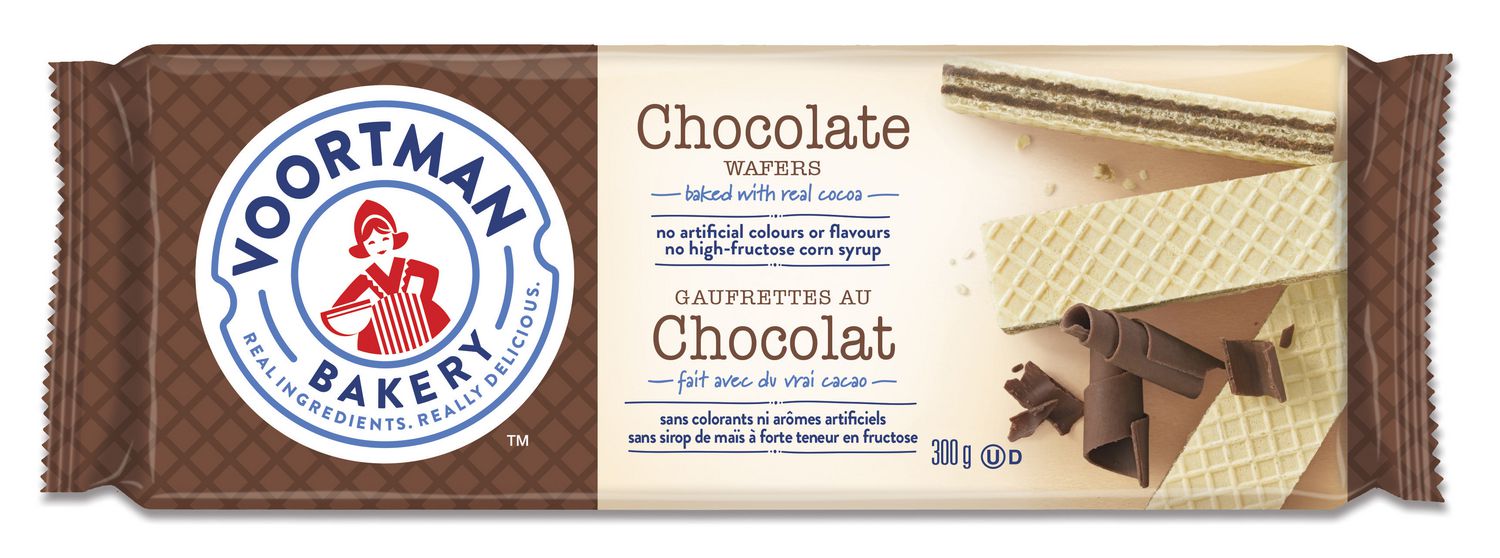 Voortman Chocolate Wafer Cookies, 300g/10.6 oz., {Imported from Canada