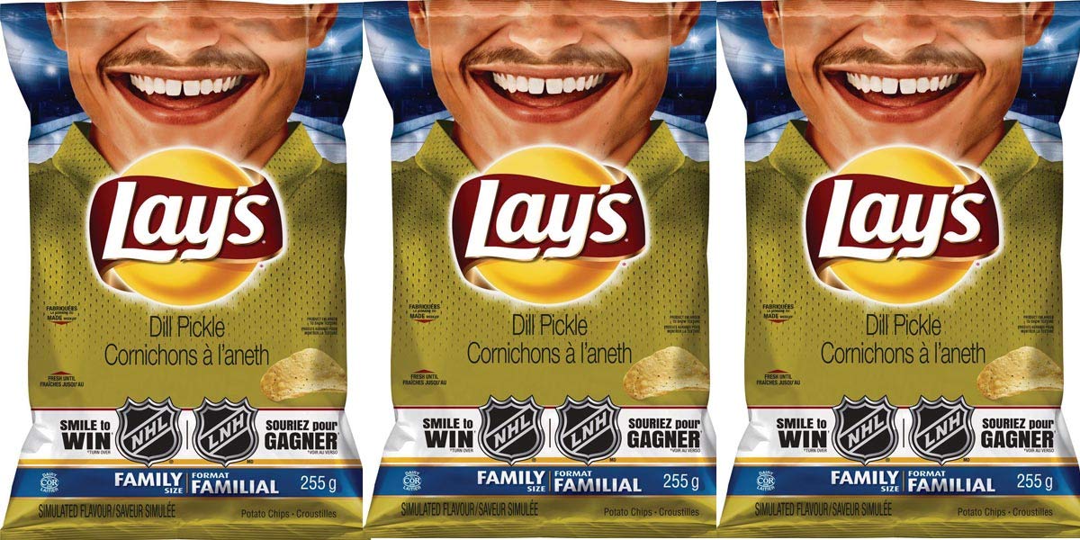 Lay's Dill Pickle Potato Chips 255g/ 8.9oz Bag, (3 Pack) {Imported From