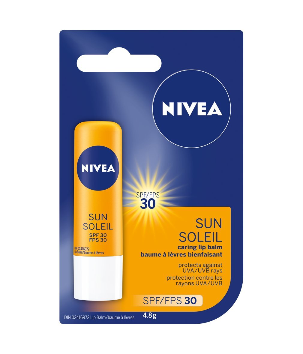 NIVEA Sun Caring Lip Balm Stick with SPF 30, 4.8g {Imported from Canada