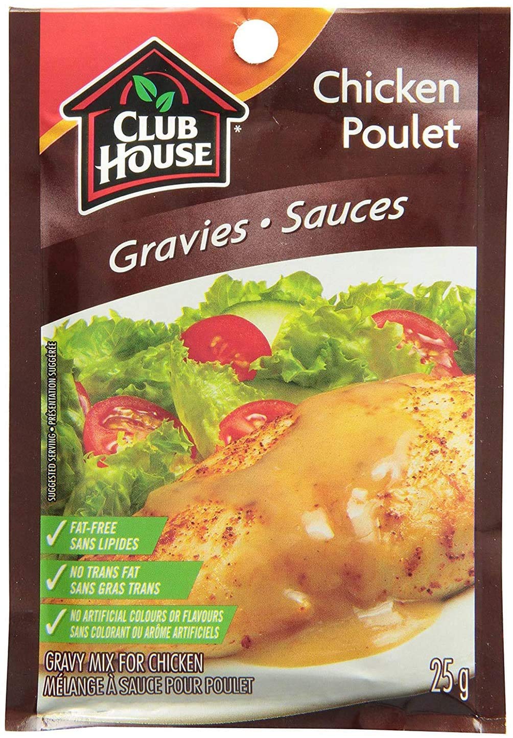 Club House Chicken Gravy Mix, (25g/1oz.,) 12 pack {Imported from Canada