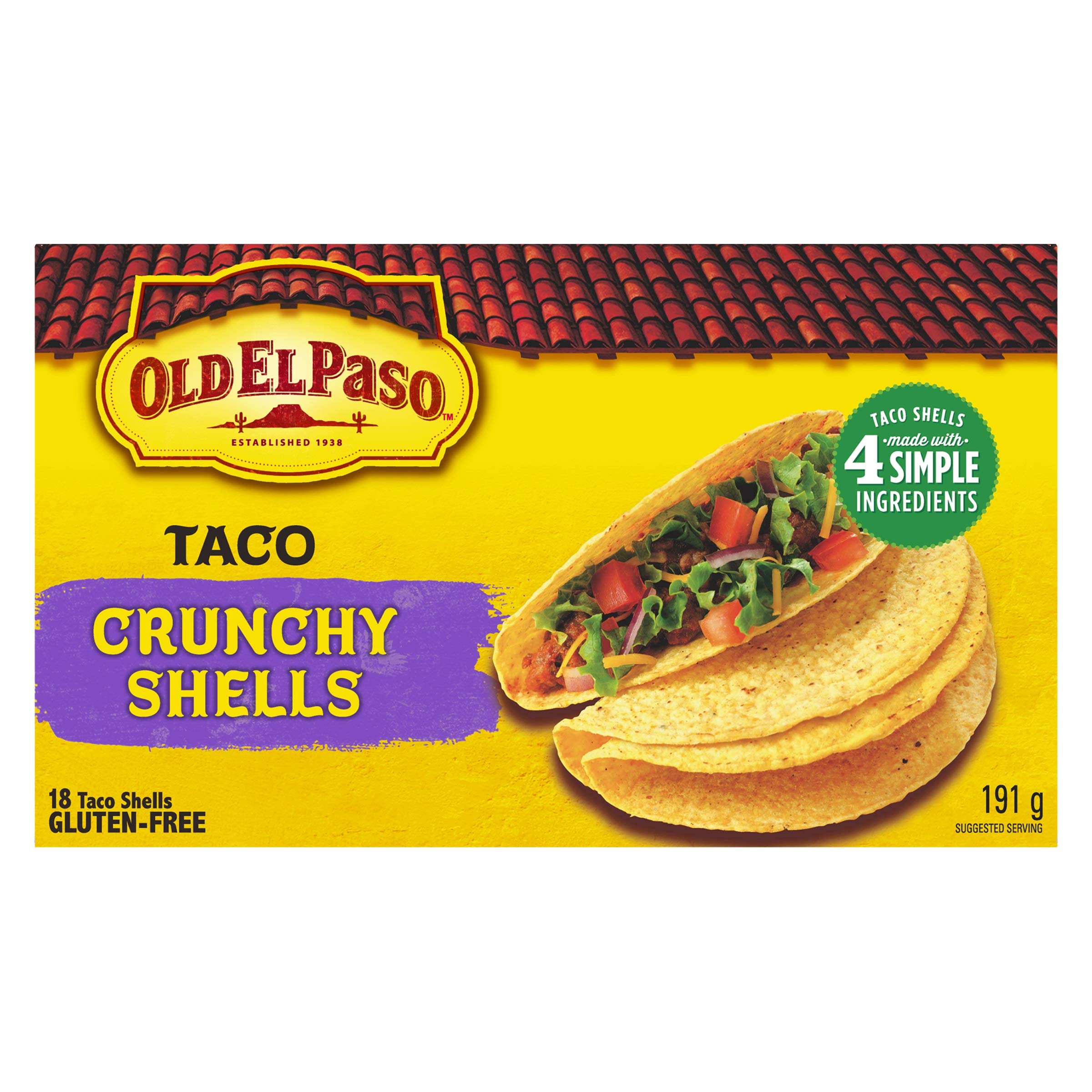 Old El Paso Gluten Free Taco Crunchy Shells 18pk 191g67 Oz Canadian Ebay 7026