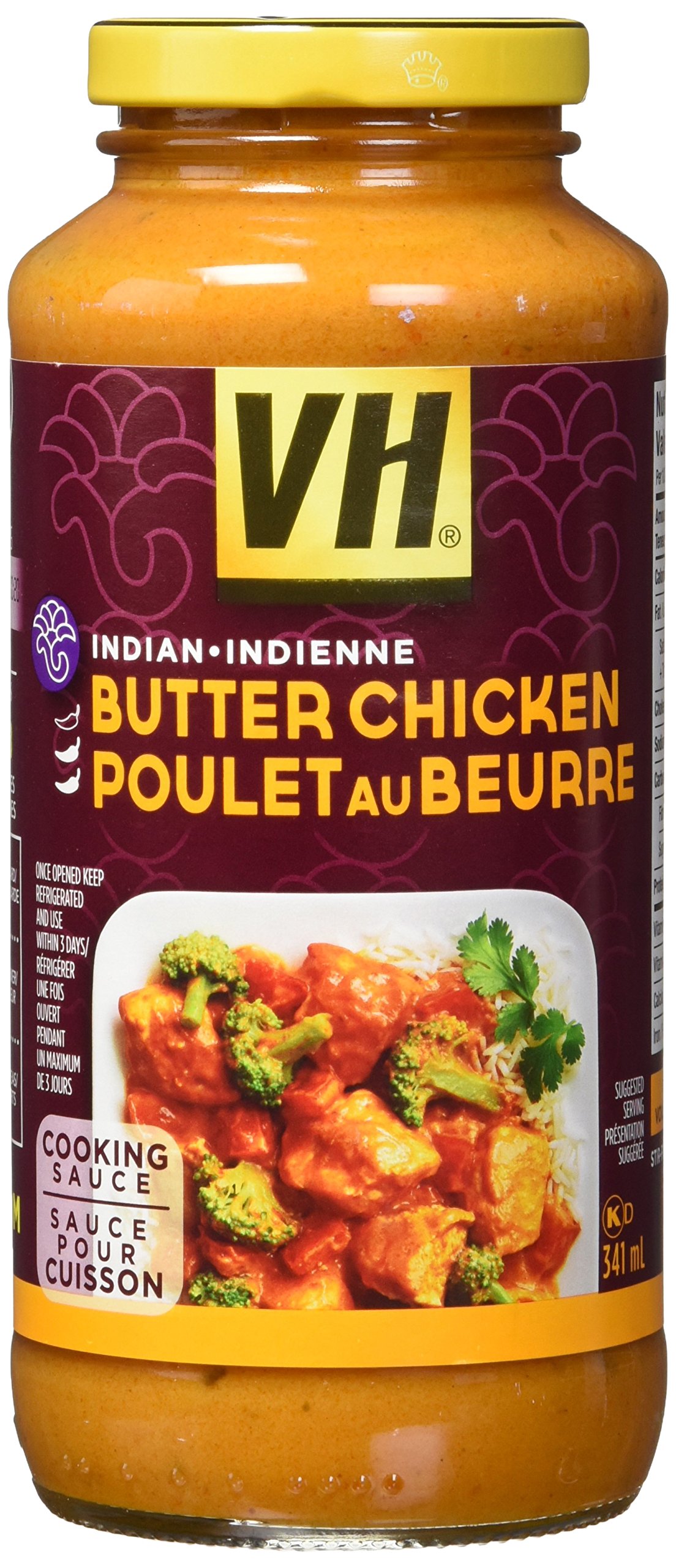 VH Butter Chicken Cooking Sauce, 12ct , 341ml/11.5oz, Jars {Canadian} eBay