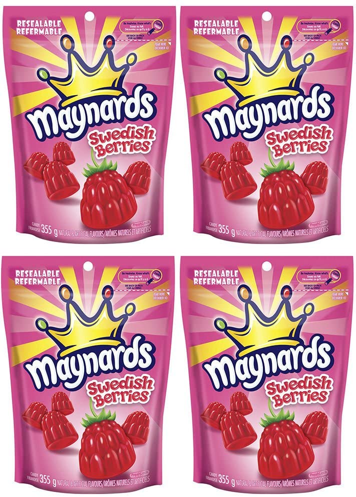 Maynards Swedish Berries Candy, 355g/12.5 oz. (4 Pack) {Imported from ...