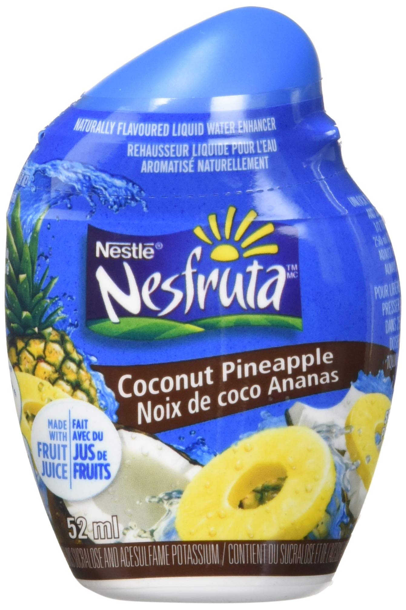 Nesfruta Coconut Pineapple Liquid Water Enhancer, 12x52ml (Imported