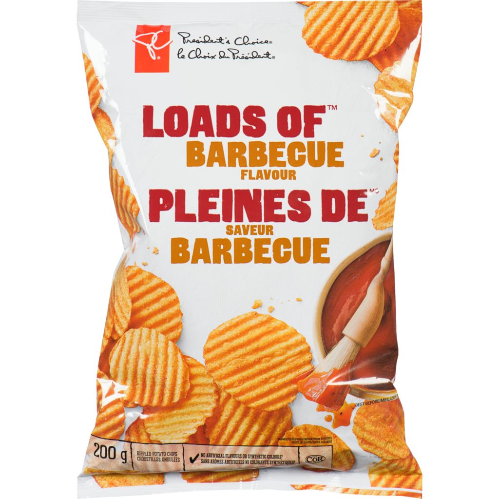 Presidents Choice 0g 7 1oz Loads Of Barbecue Potato Chips Bag Canadian Ebay