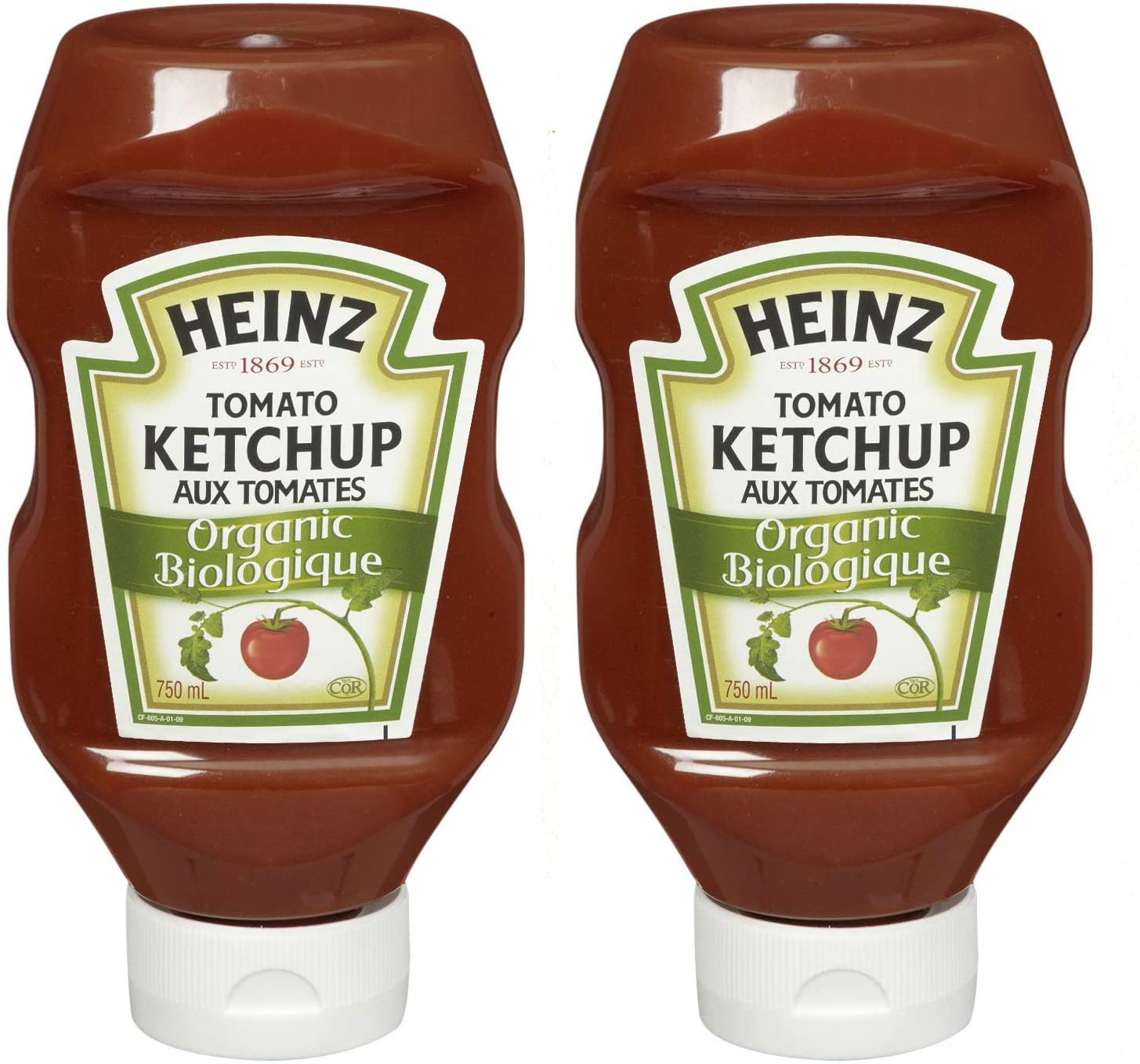 HEINZ Organic Ketchup - Inverted Bottle 750ml/25.4 oz., (2 Pk ...