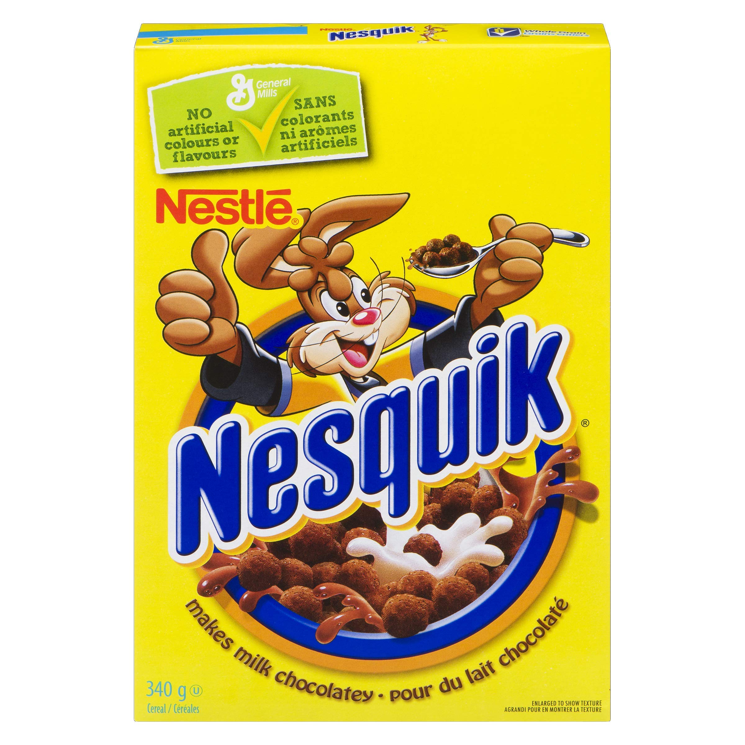 Nesquik Whole Grain Chocolatey Cereal, 340g/12oz., {Imported from