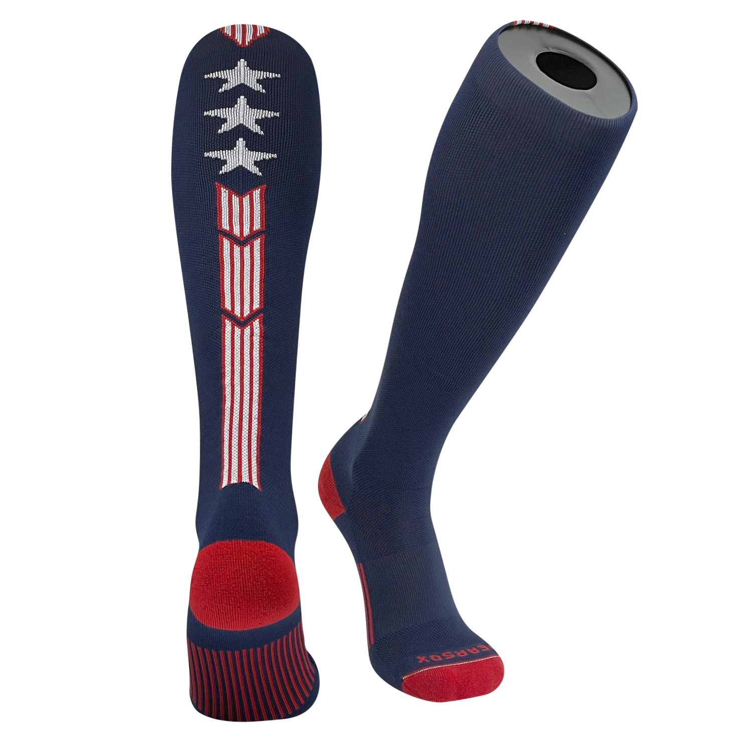 Pearsox USA STRIPE Flag Patriot Knee High Long Baseball Football Socks