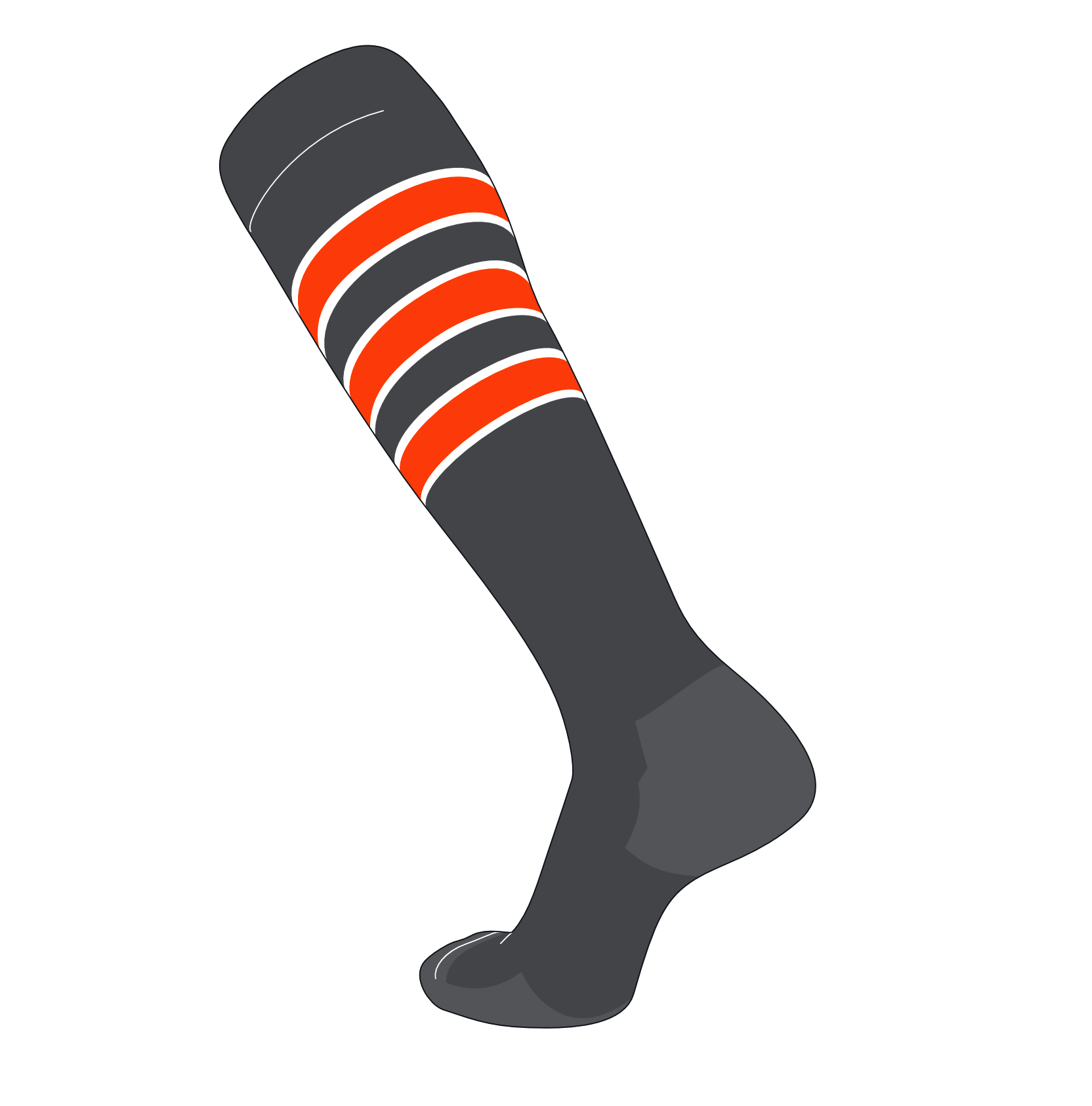 orange knee high socks