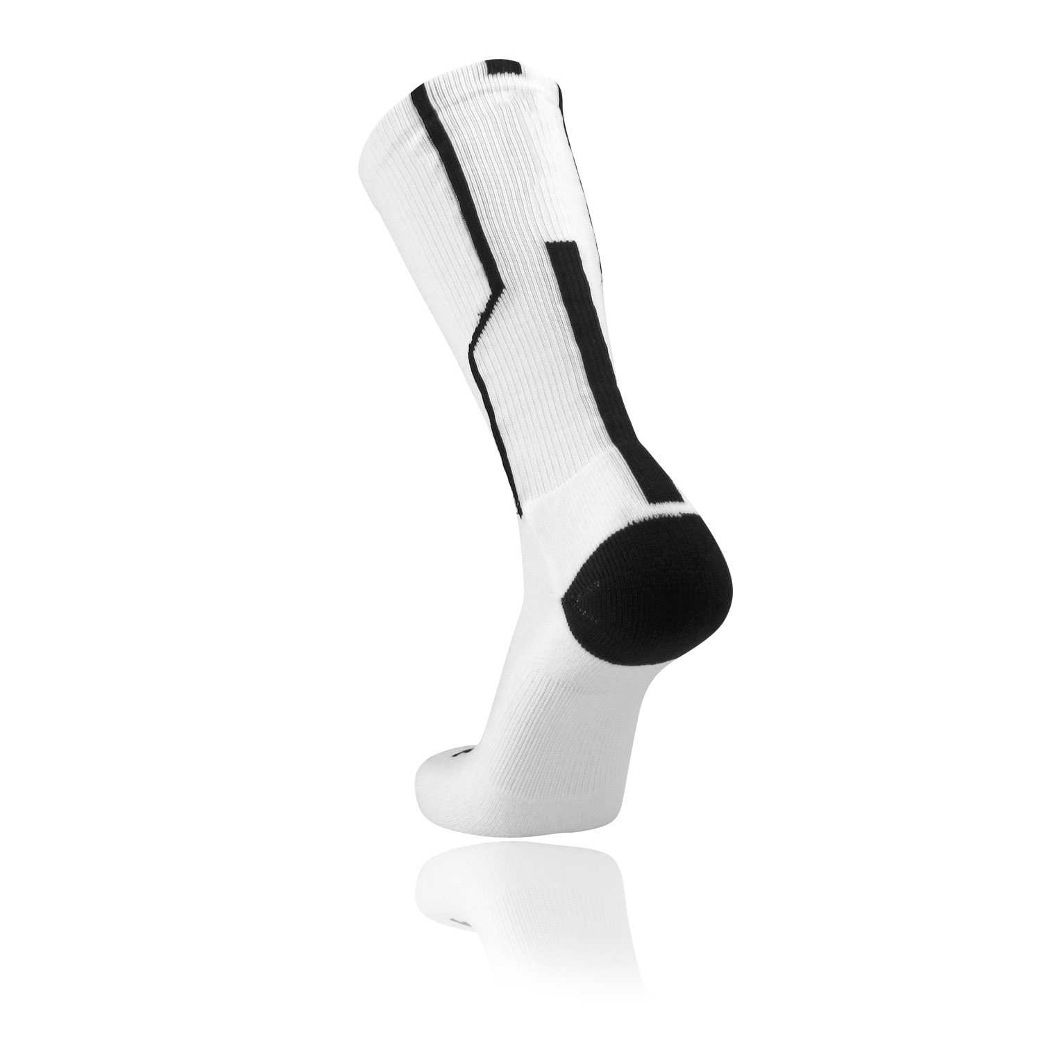 TCK Player ID Elite Number Sock, White/Black - (0-9) - (Buy 2 for a pair)