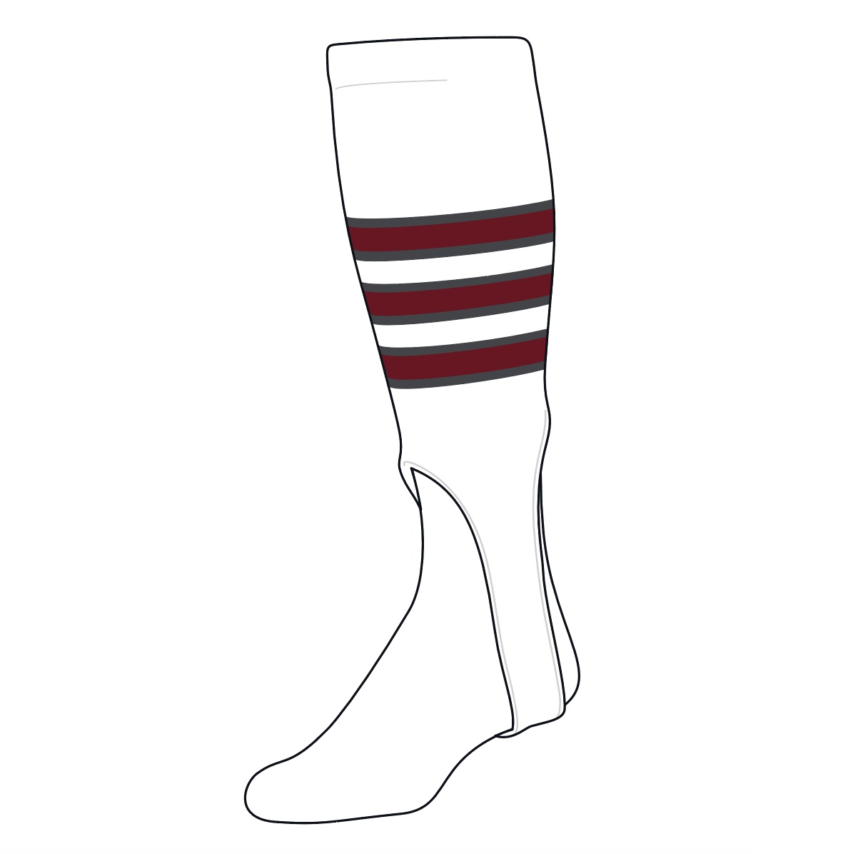 Étriers De Baseball TCK Medium (7 Pouces) – Cardinal Et Blanc – Neufs