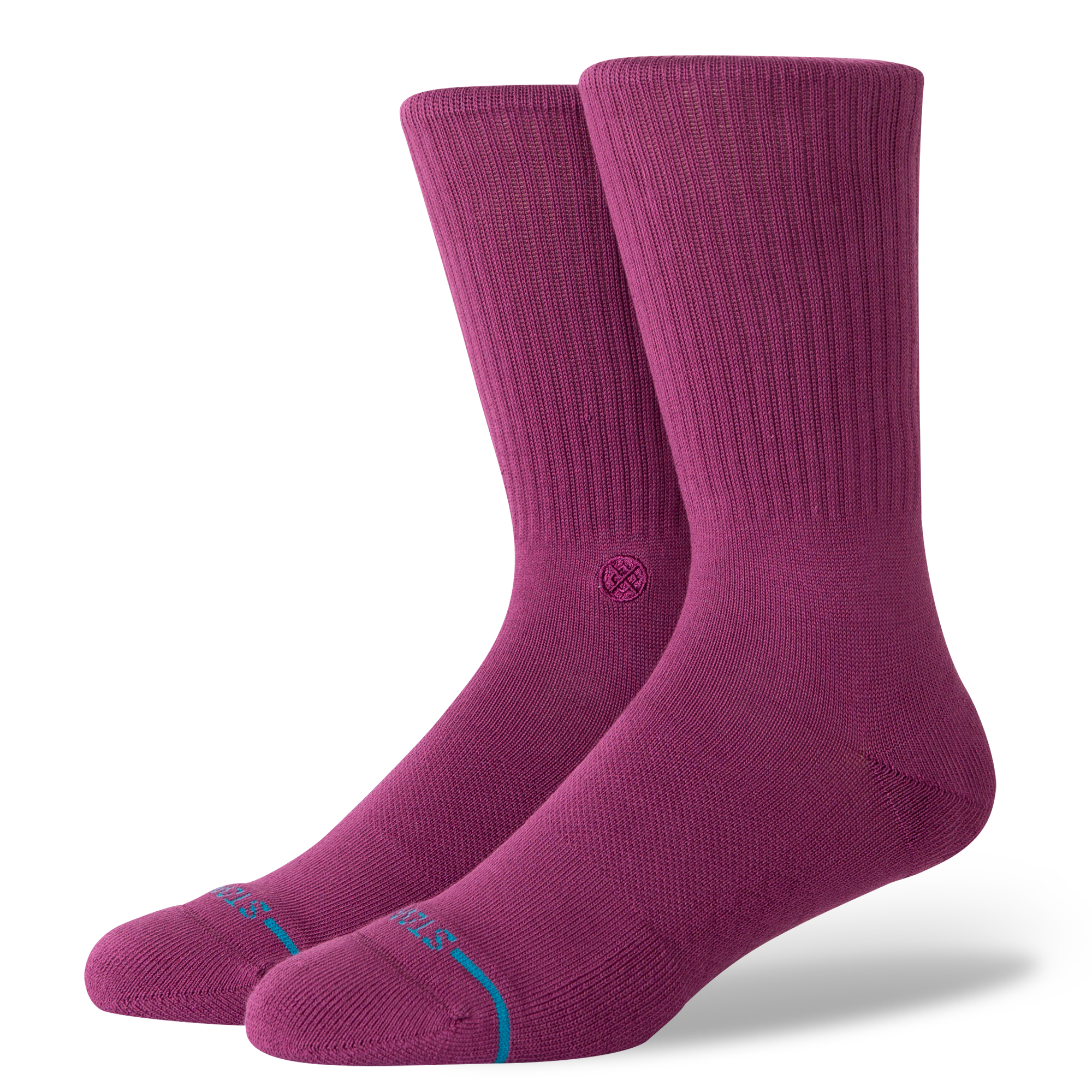 Stance mens Icon Solid Color Cotton Crew Socks - Picture 2 of 82