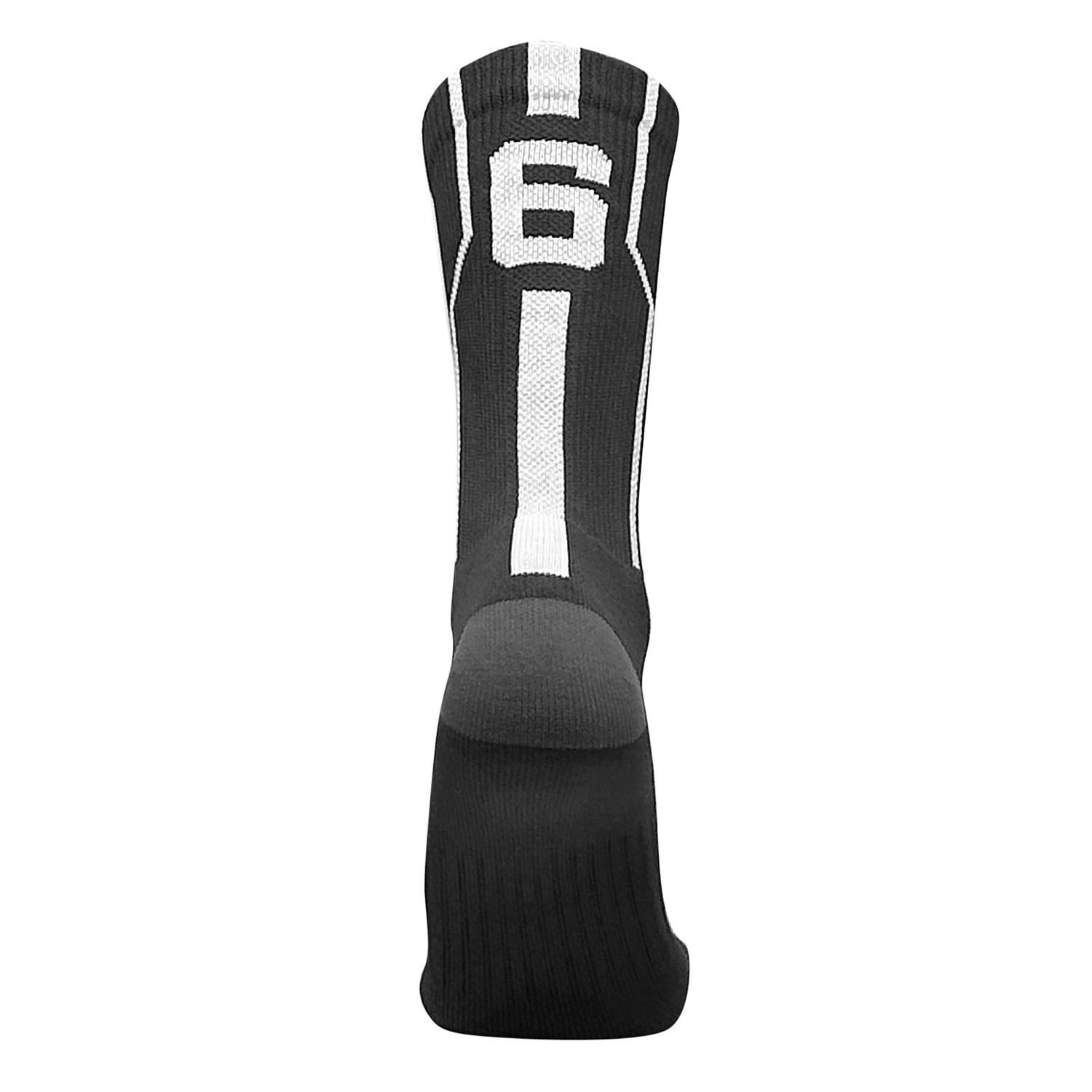 Id Jersey Number Single Crew Sock - Black, White