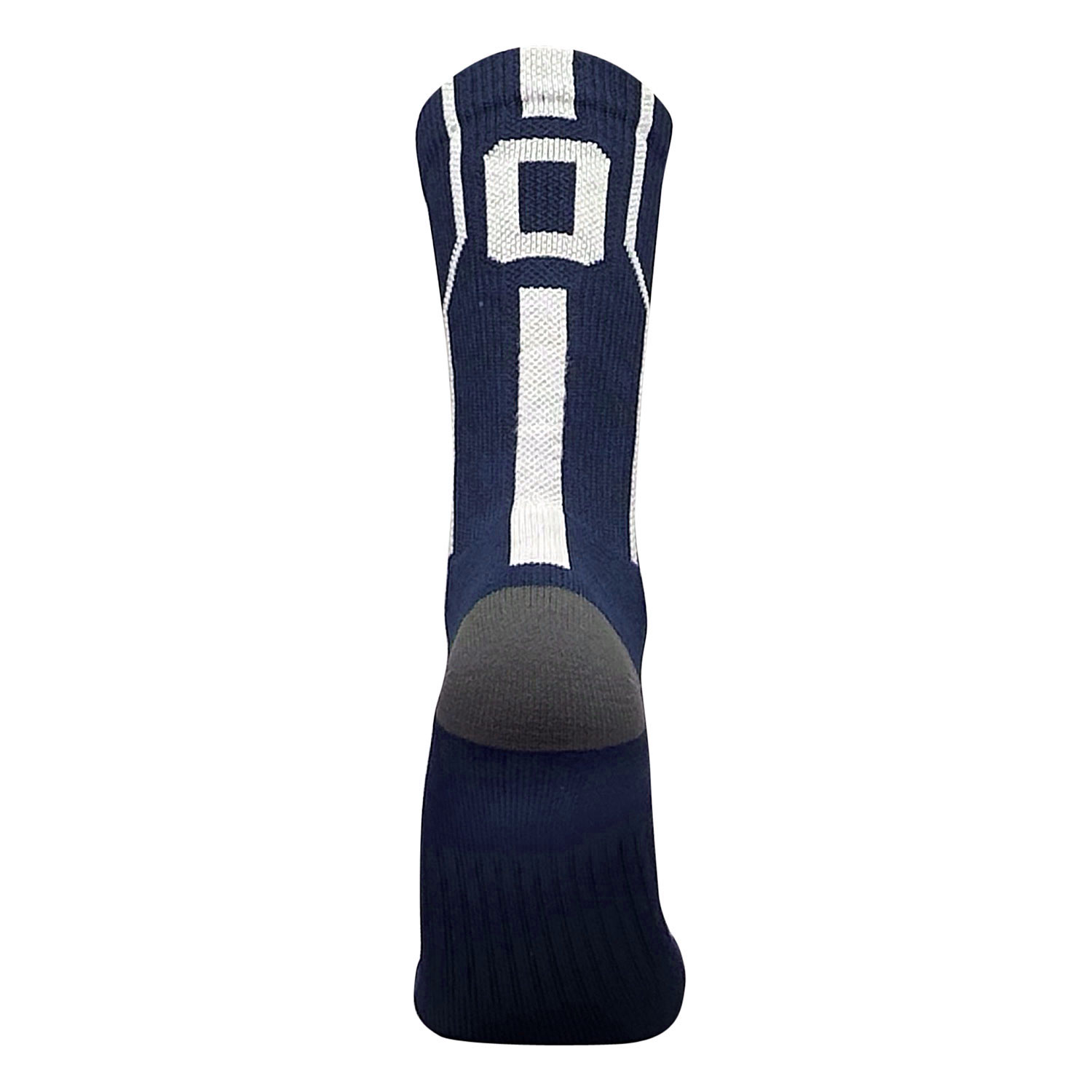 Id Jersey Number Single Crew Sock - Navy Blue, White