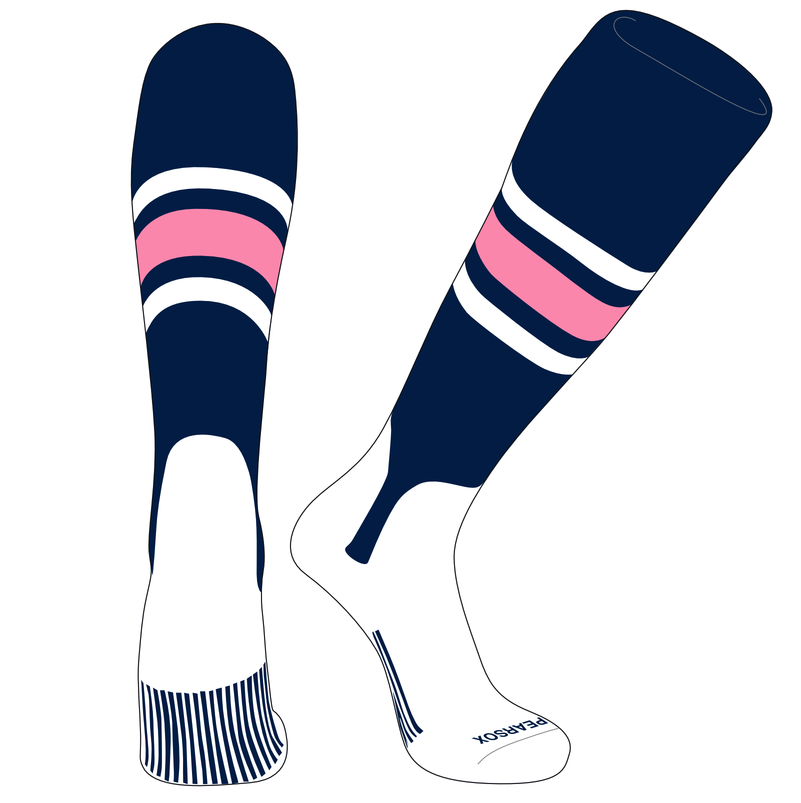 Chaussettes Triers De Baseball Et De Softball PEAR SOX OTC  B Et De Softball Pear Sox Otc B 5 Pouces Marlin Teal Bla~p113624323