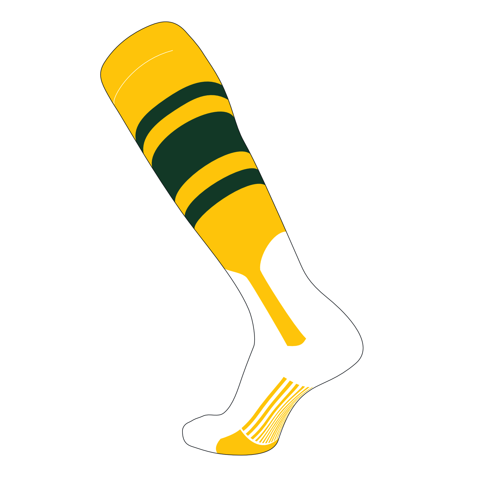Dk Green TCK Baseball Stirrups Medium White 200B, 7in Dk Green TCK Baseball Stirrups Medium White 200B, 7in