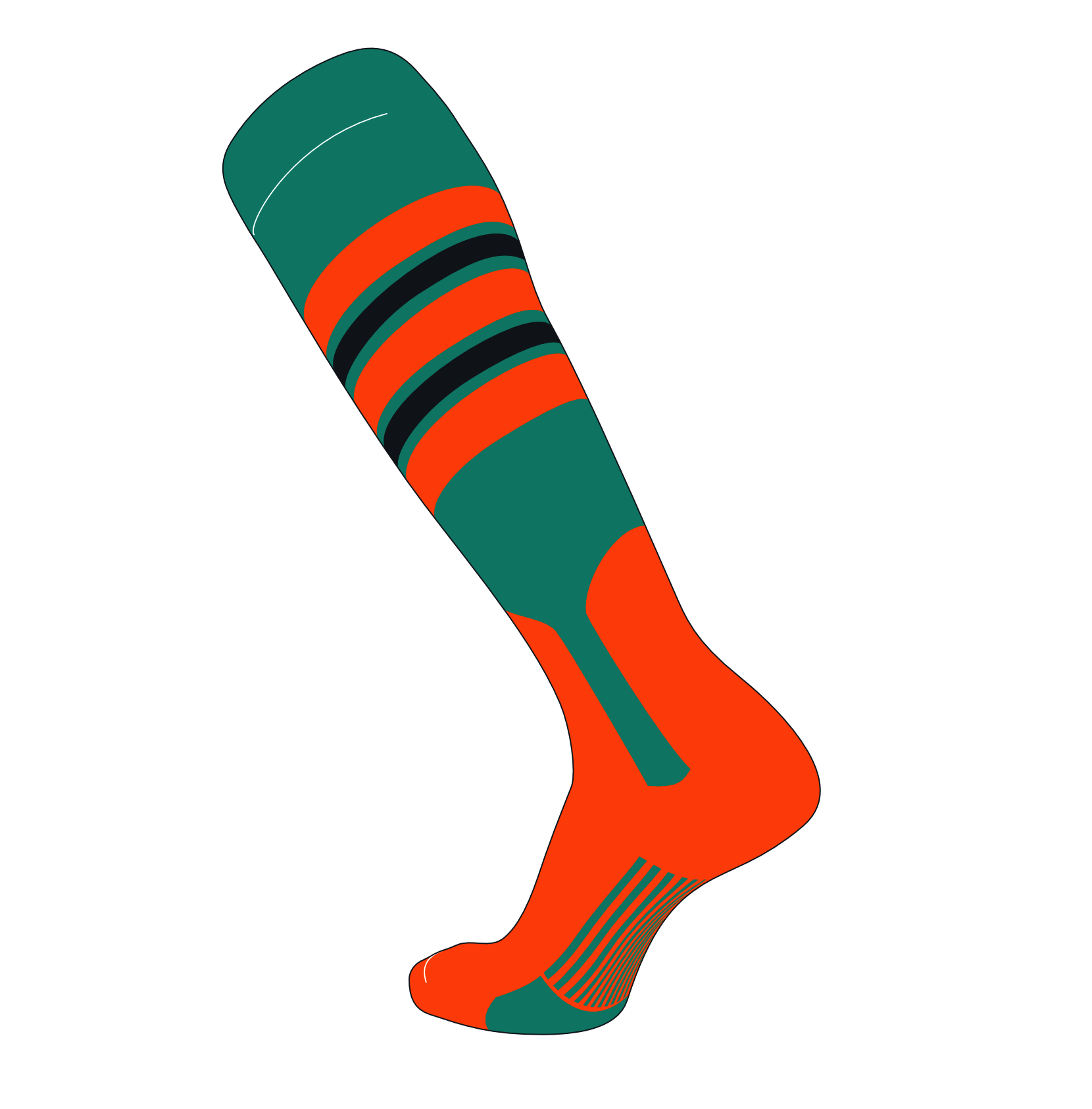 orange knee socks