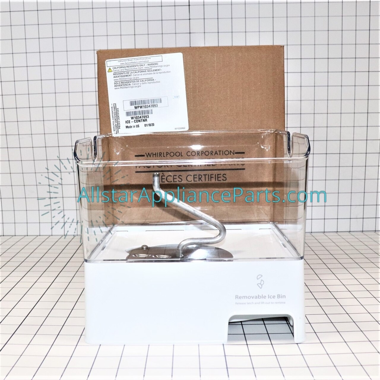 Whirlpool Refrigerator Ice Bucket Assembly W10347093 702024677885 eBay