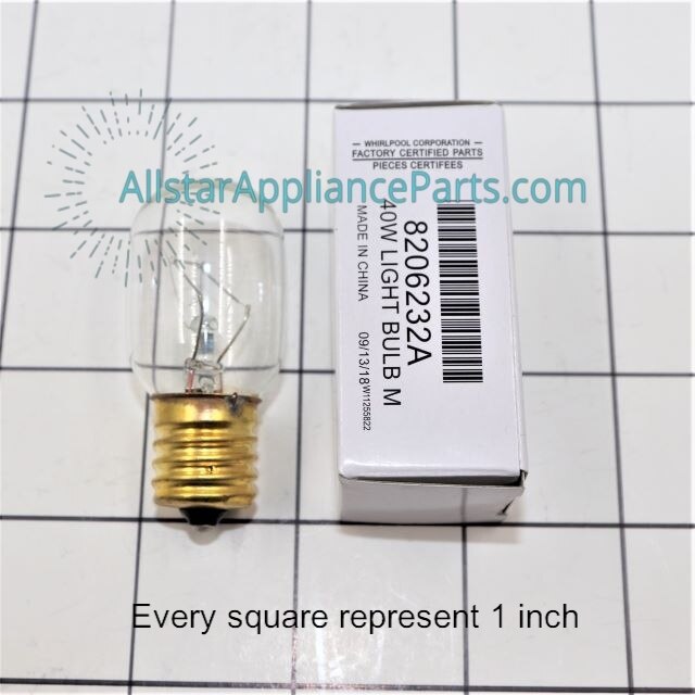 Whirlpool Microwave light bulb 8206232A (40 Watt) 849818816256 eBay