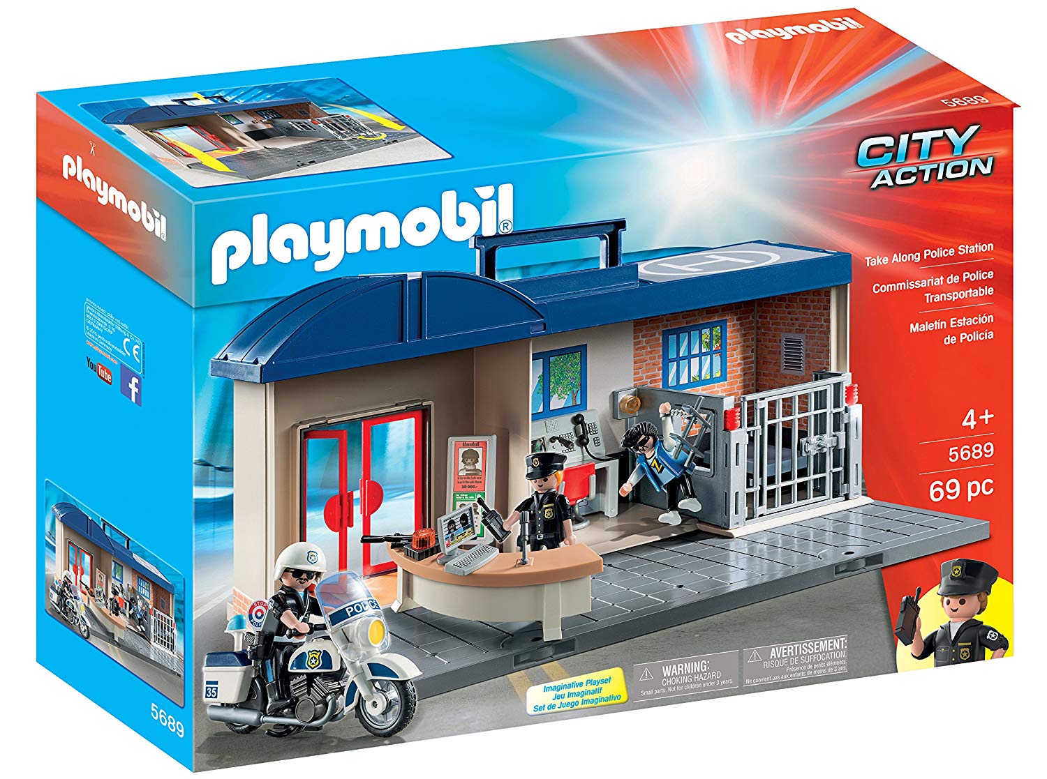 Playmobil Take Along Police Station Playset 4008789056894 Ebay - roblox prison life playset 681326107415 ebay