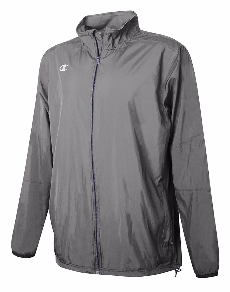 champion windbreaker grey