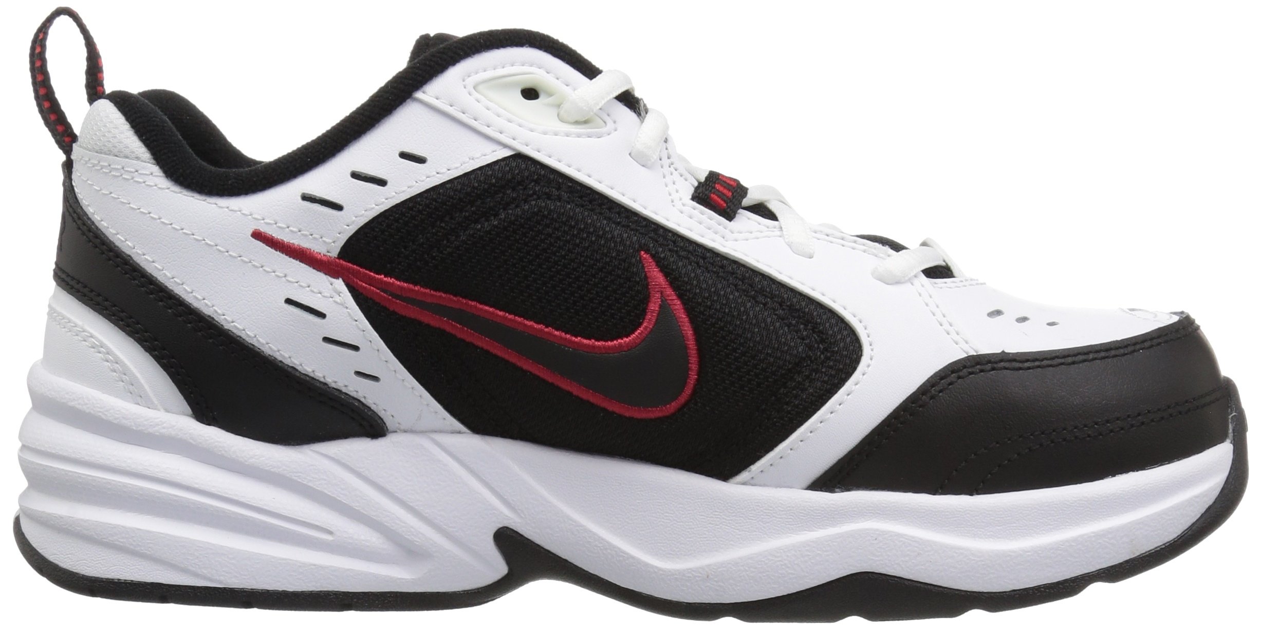 nike air monarch iv black red