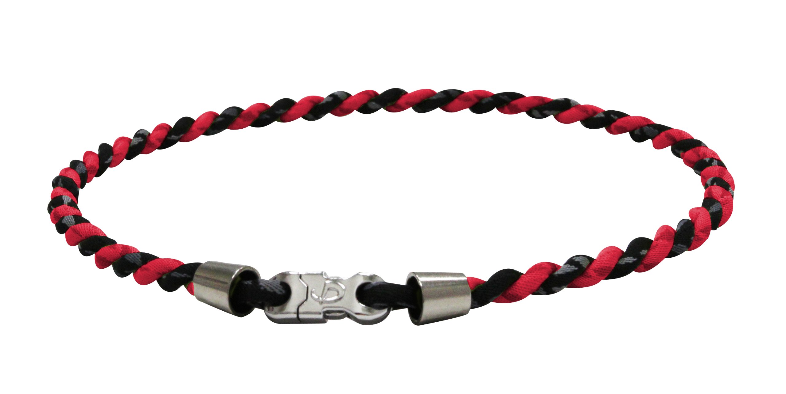 Black and Maroon Red 18" Phiten Tornado Titanium Necklace 