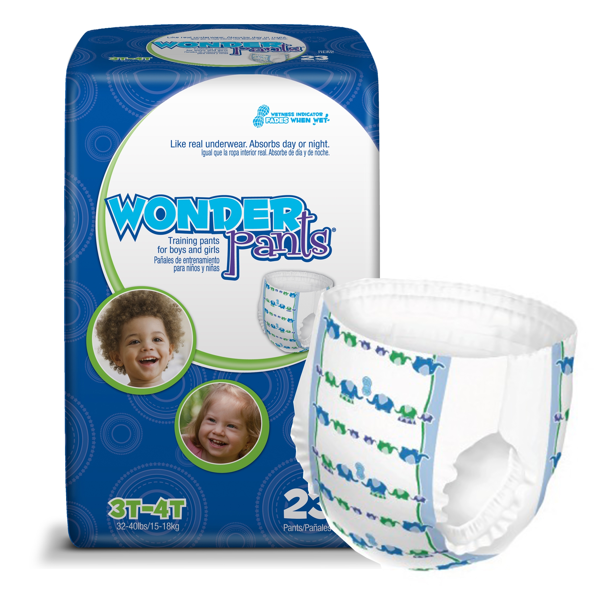 Unisex Toddler Training Pants WonderPants 3T to 4T Heavy Absorbency