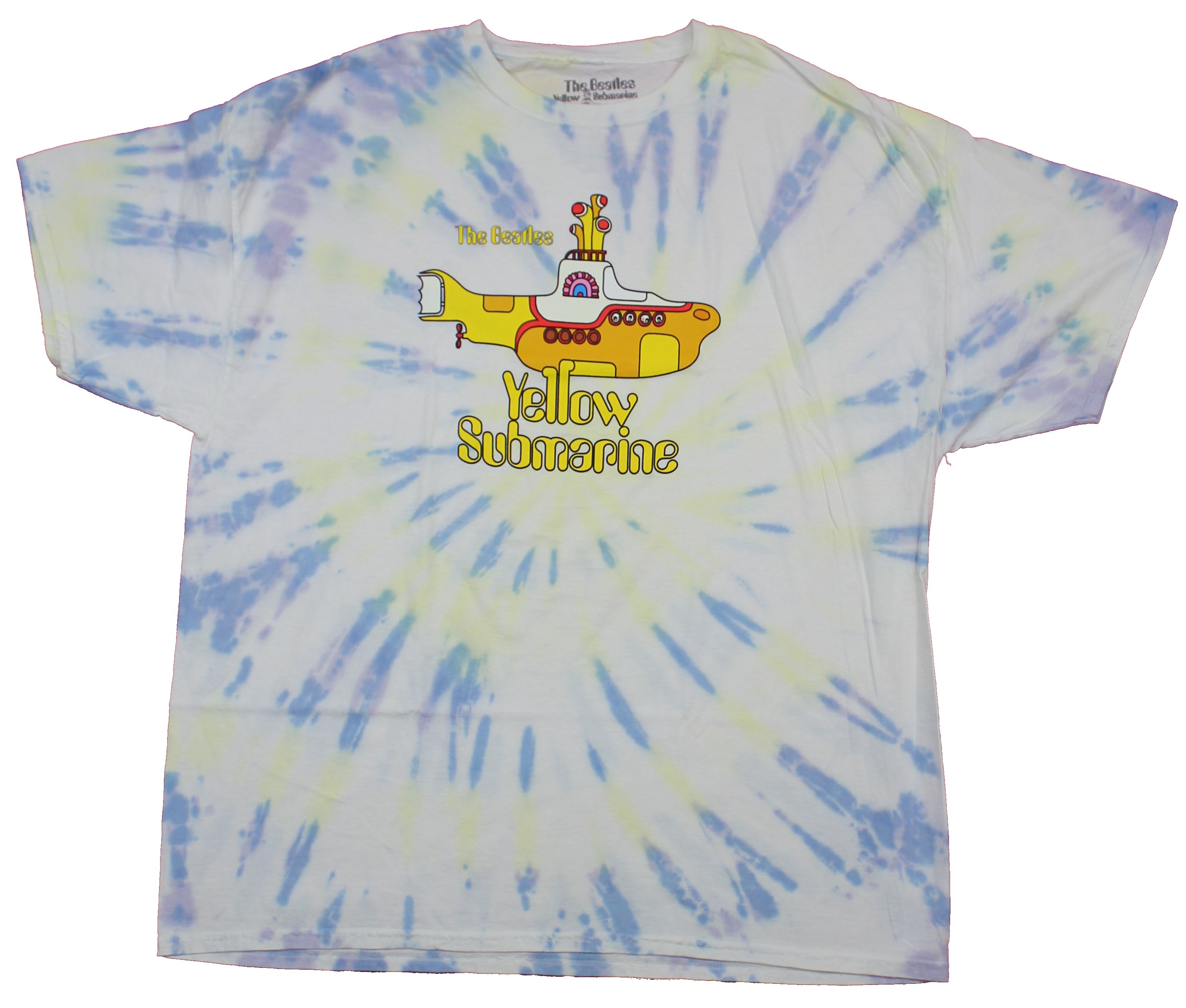 yellow submarine tie dye shirt