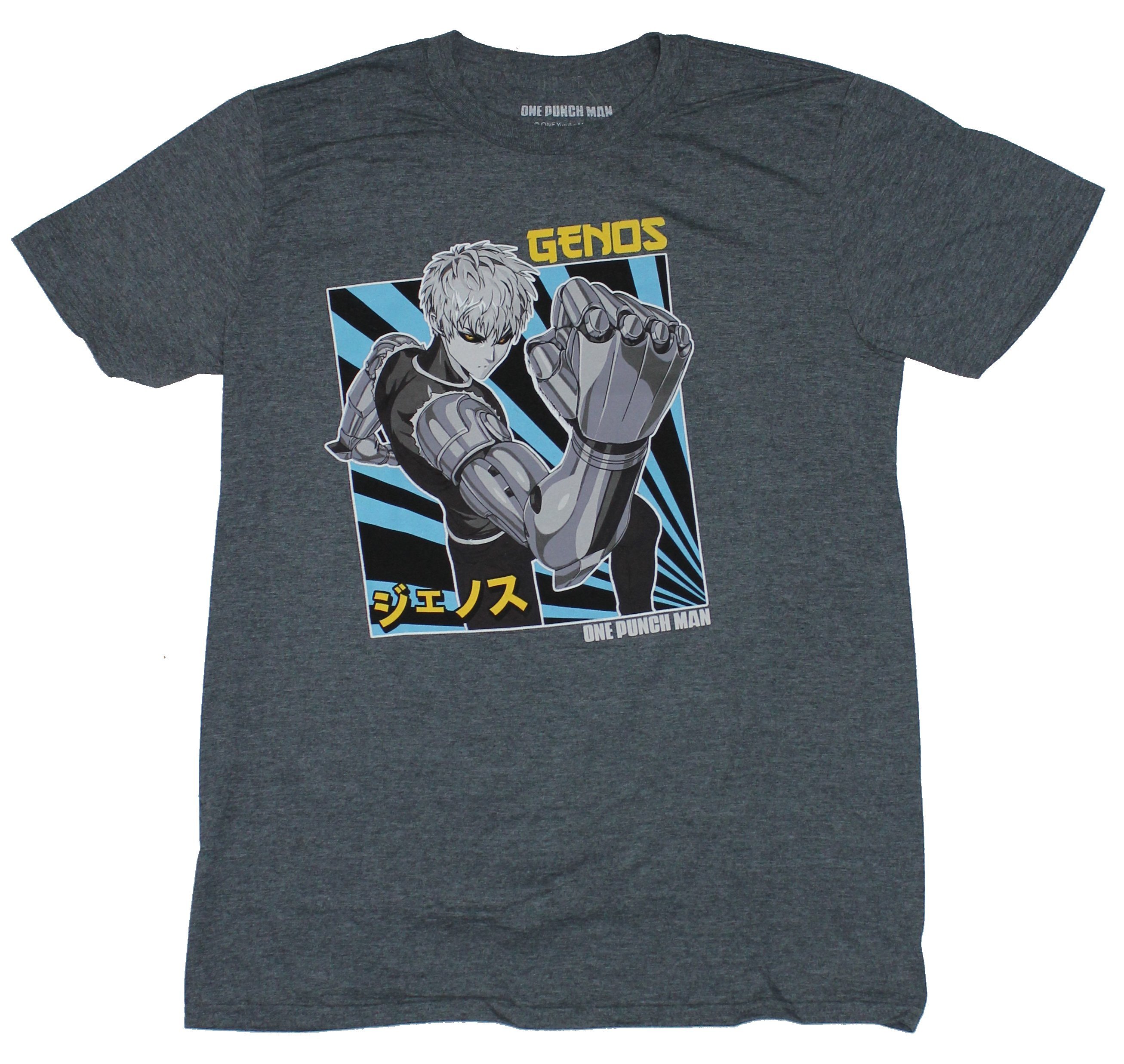 One Punch Man Adult New T-Shirt - Genos Power Posed Serious Pic