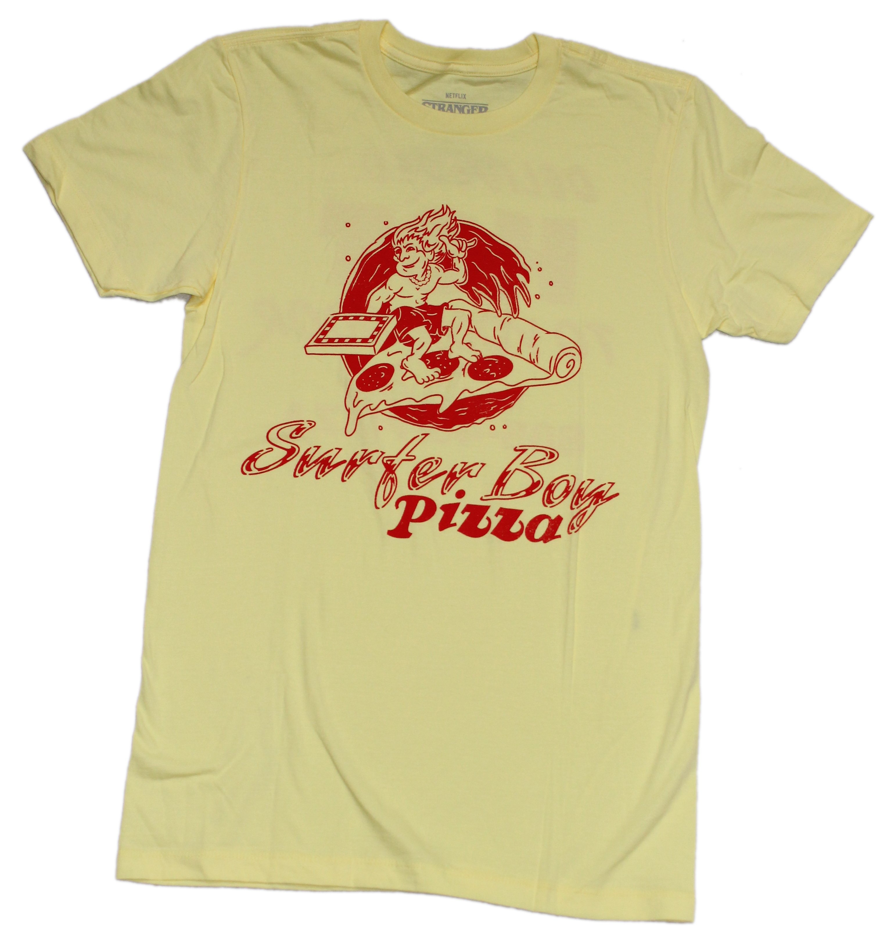 Stranger Things New Adult T-Shirt Surfer Boy Pizza Red Delviery | eBay