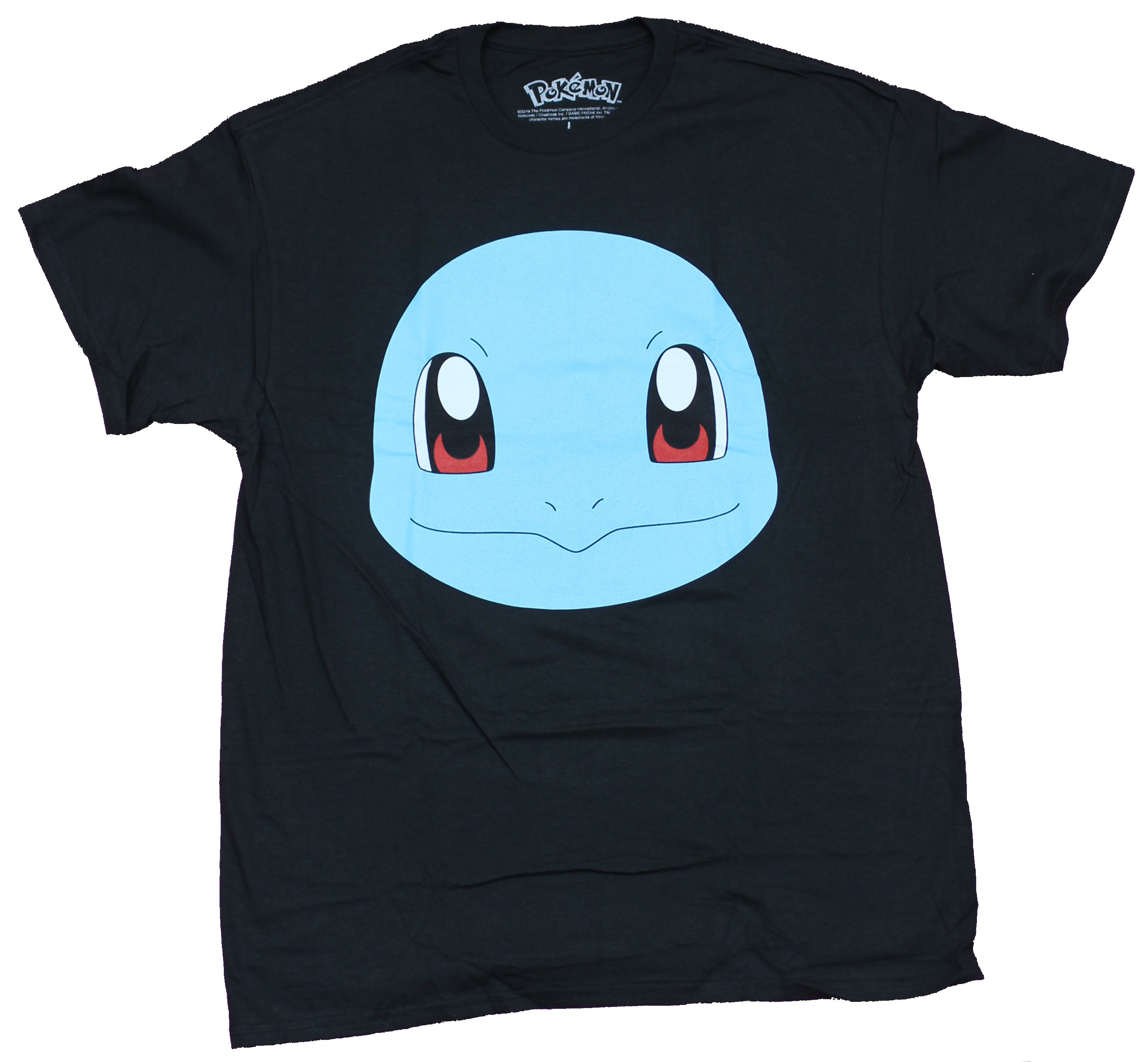 Pokemon Adult New T-Shirt - Squirtle Smiling Giant Head Pic