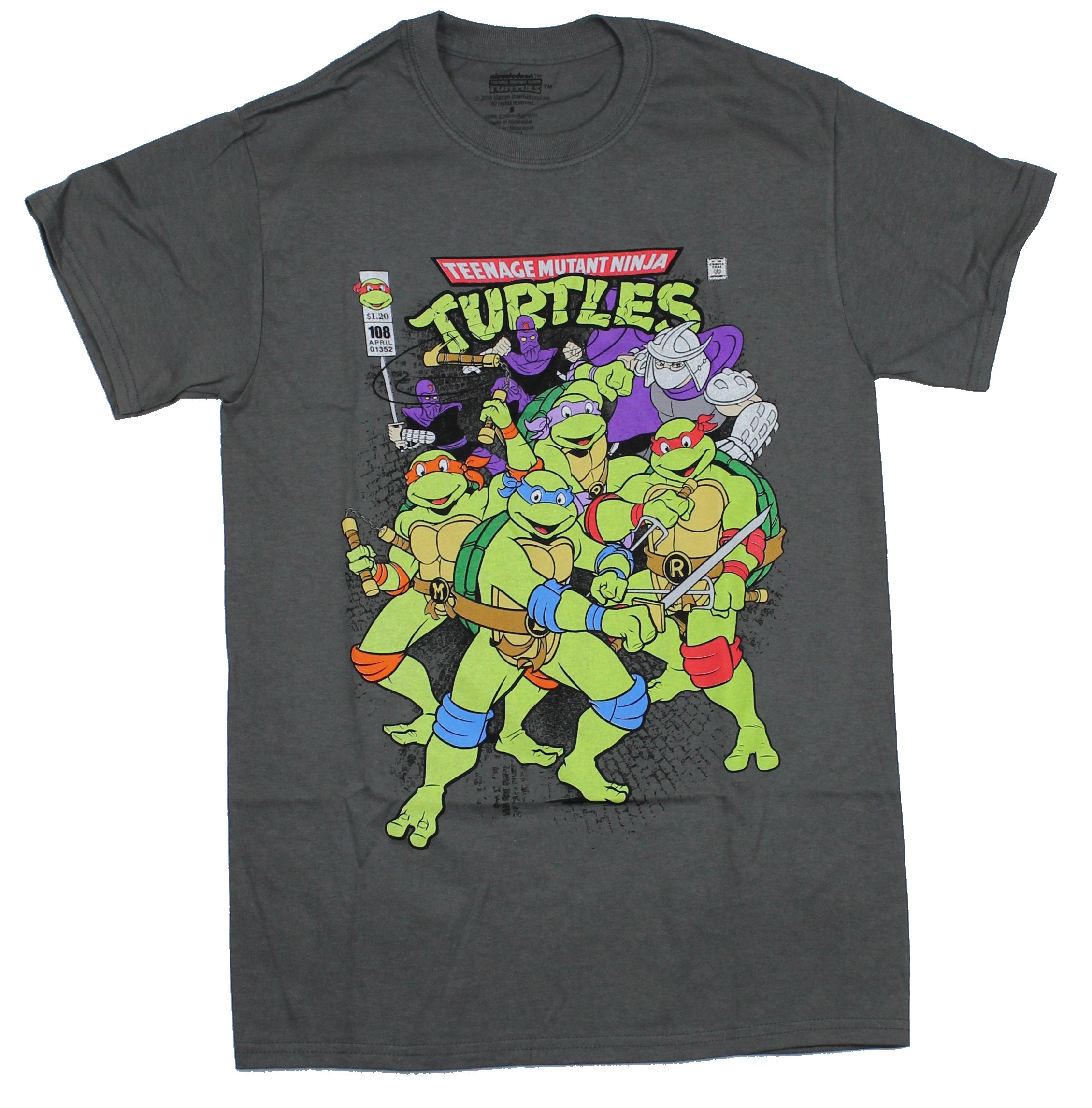 Teenage Mutant Ninja Turtles Mens T Shirt 4 Boys Foot Clan Comic Image Ebay - tmnt 2003 foot clan symbol tshirt roblox